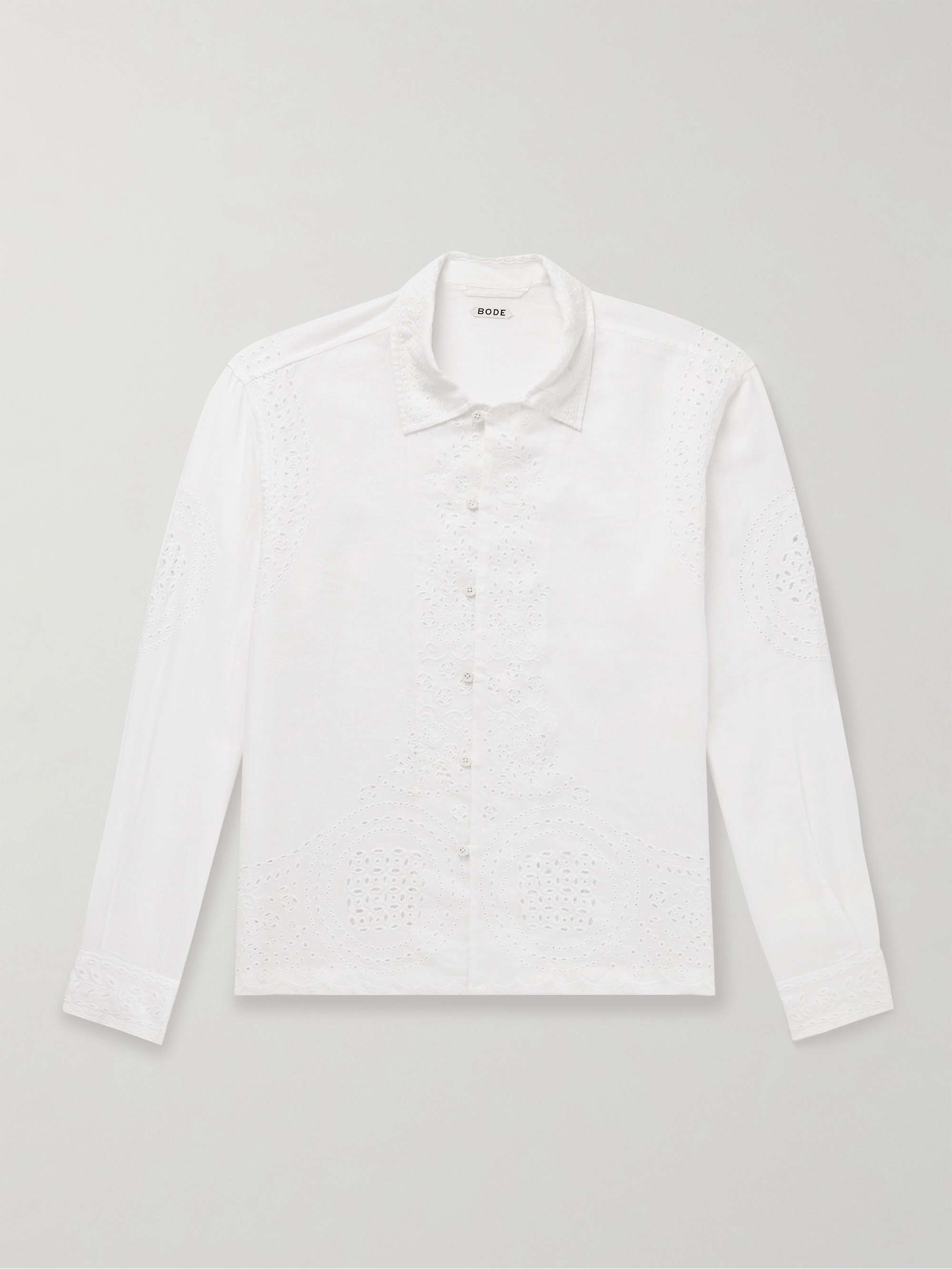Belvoir Broderie Anglaise Linen Shirt view