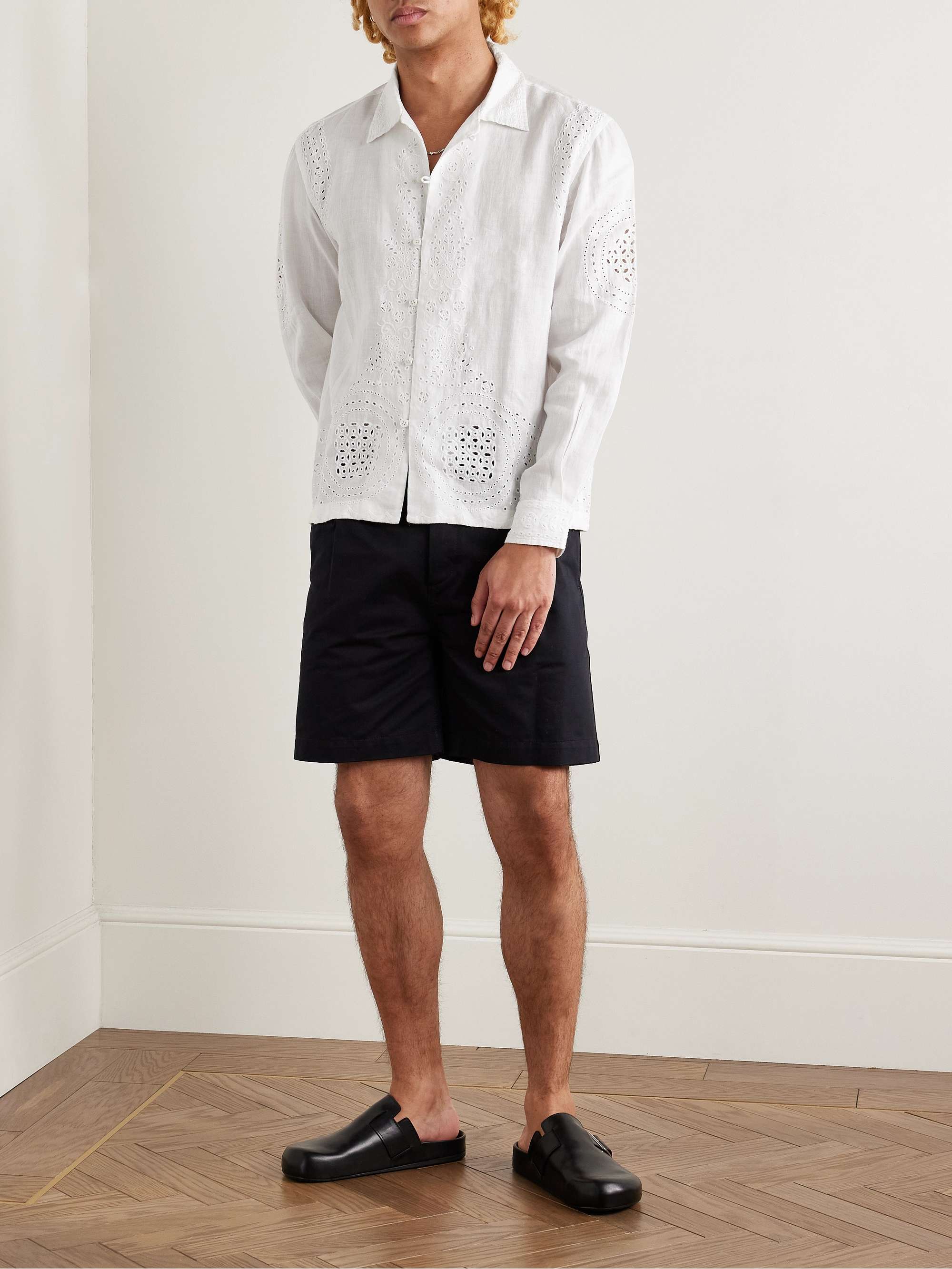 Belvoir Broderie Anglaise Linen Shirt view