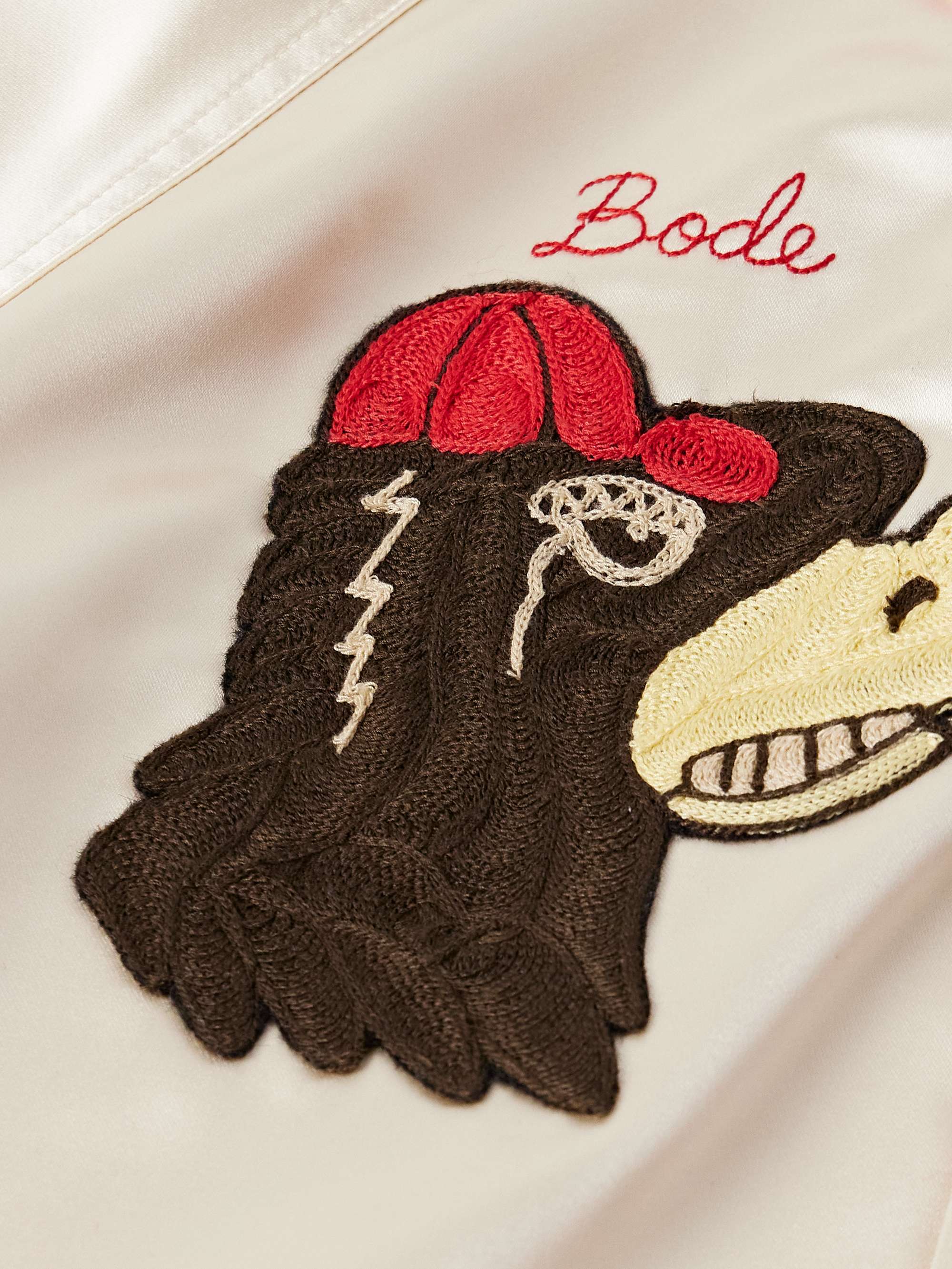 Redtail Appliquéd Embroidered Satin Shirt view