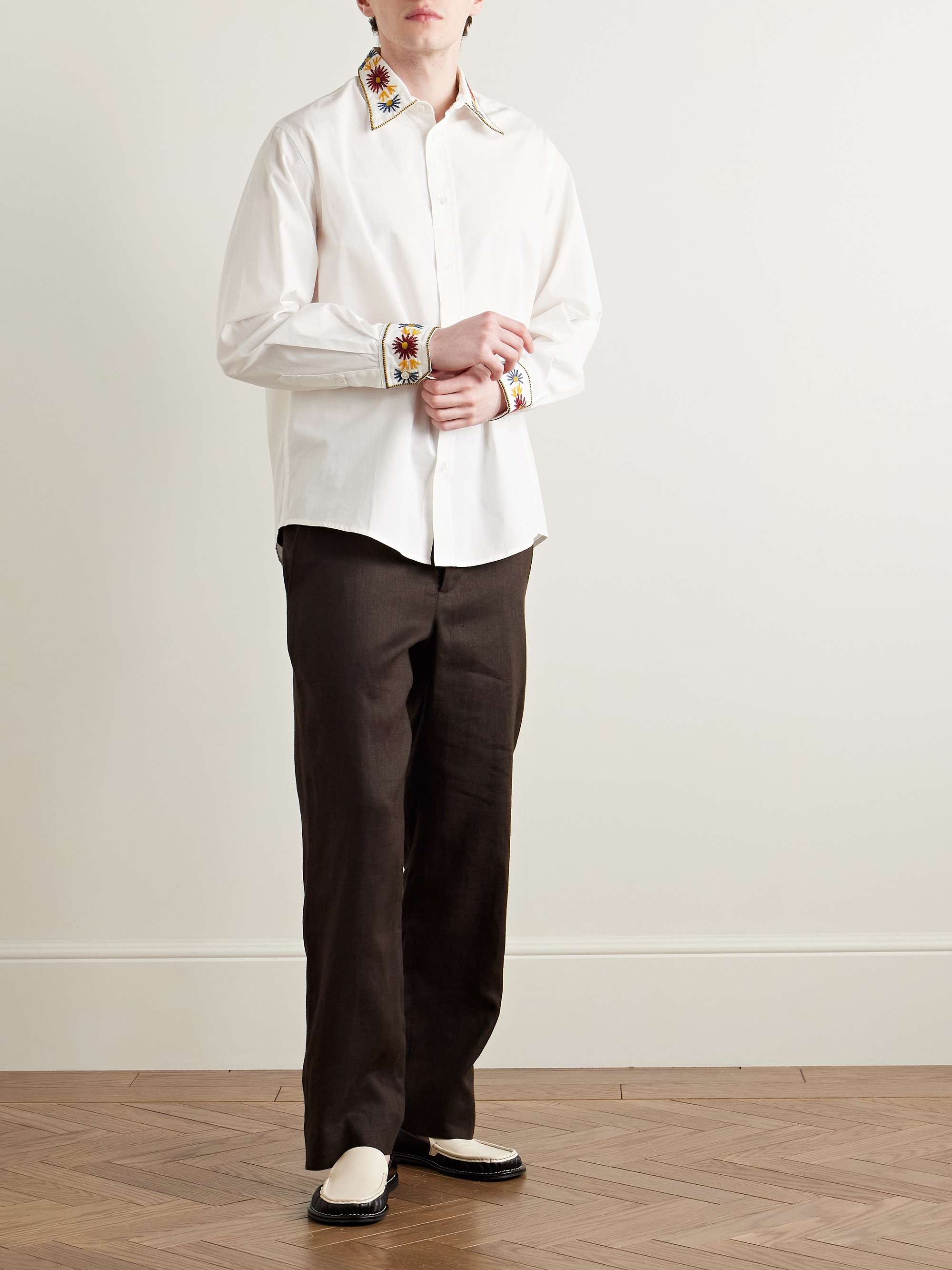 Candyfloss Embroidered Cotton Oxford Shirt view