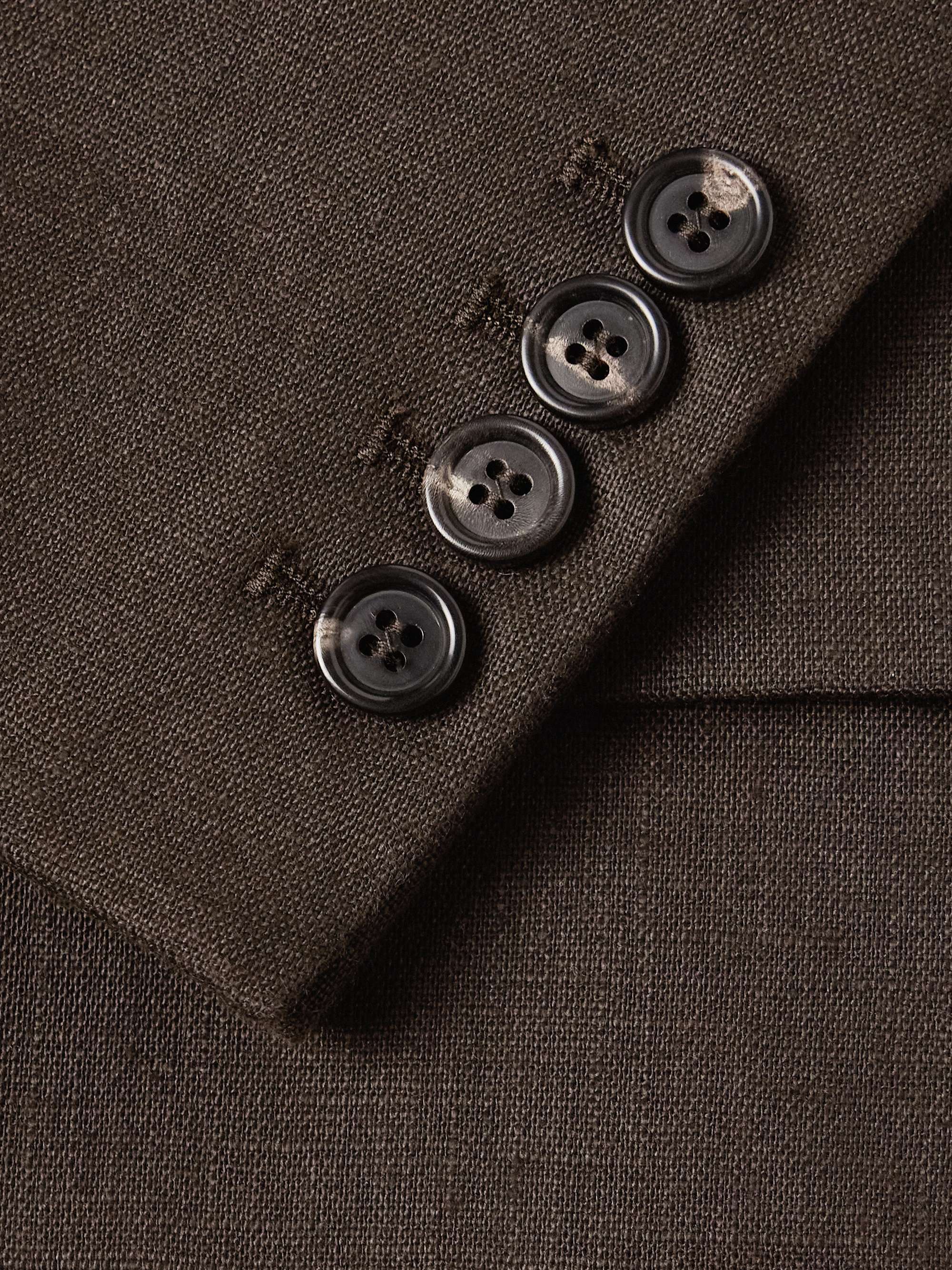 Double-Breasted Linen Suit Jacket view