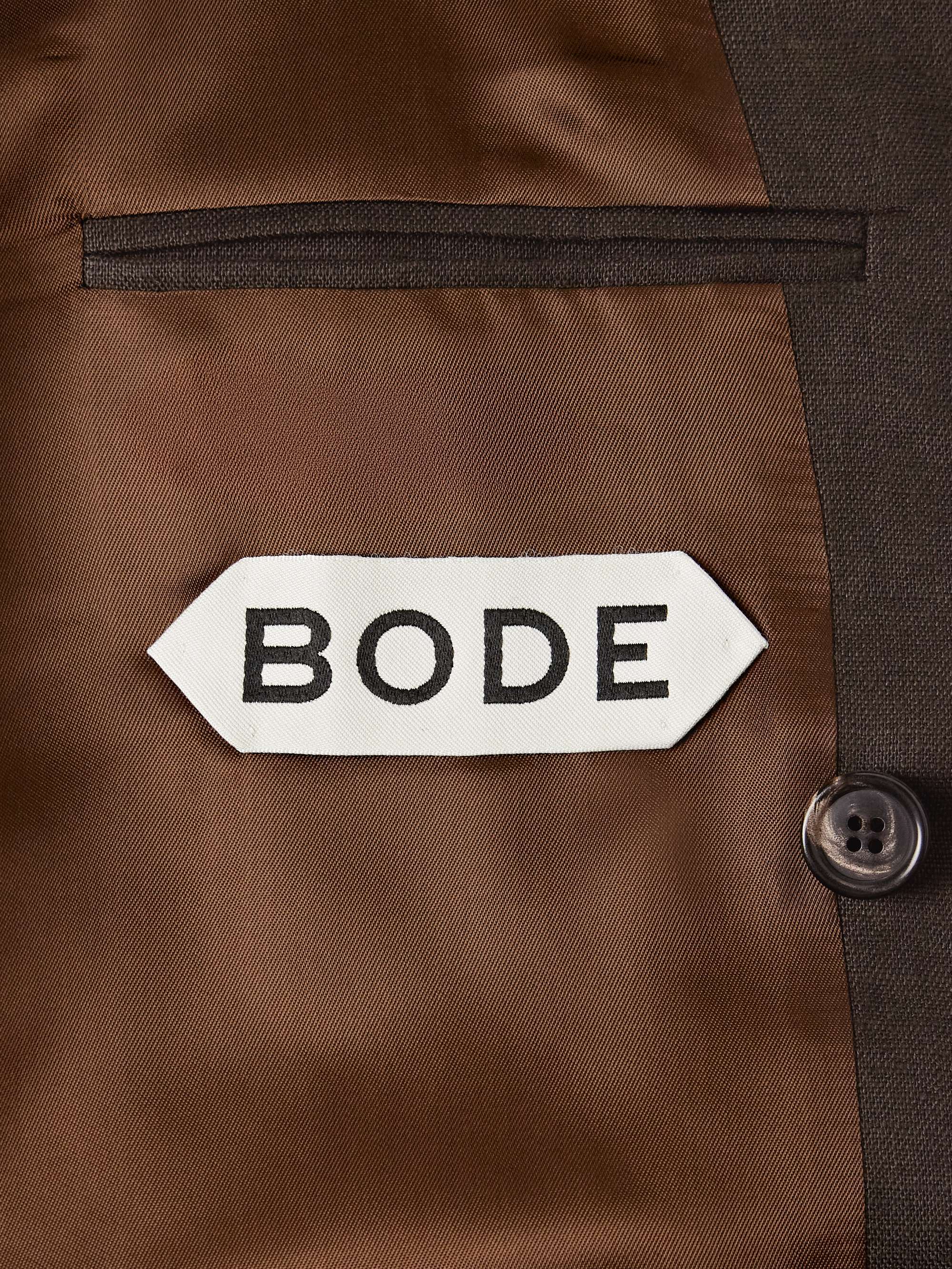 Double-Breasted Linen Suit Jacket view