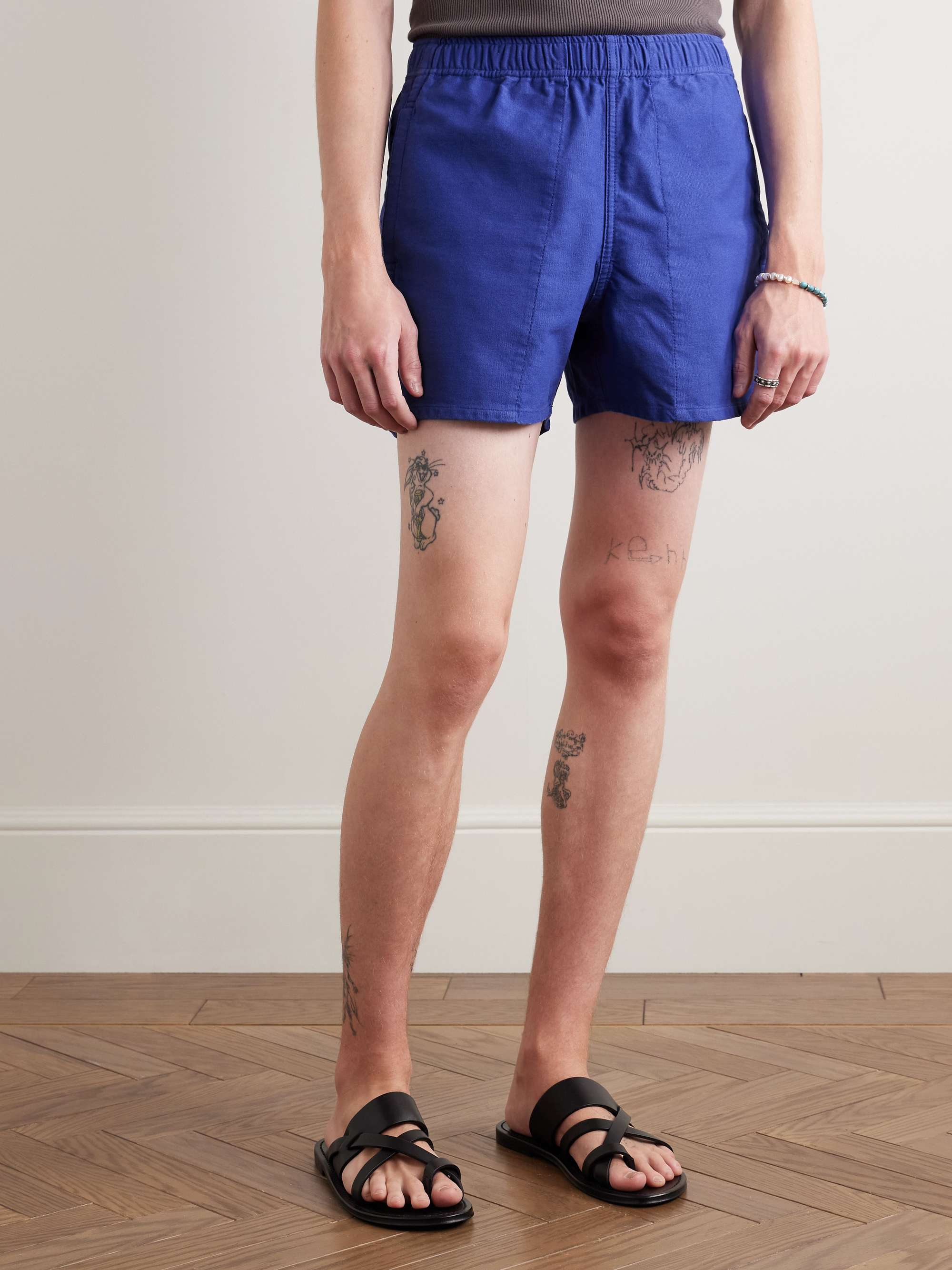 Field Straight-Leg Logo-Embroidered Cotton-Twill Shorts view