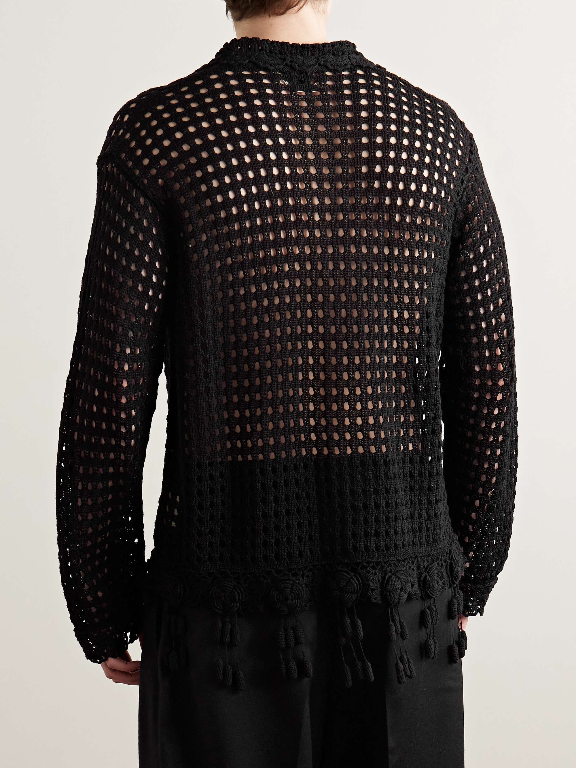 Blossom Tasselled Crocheted Pima Cotton Shirt view