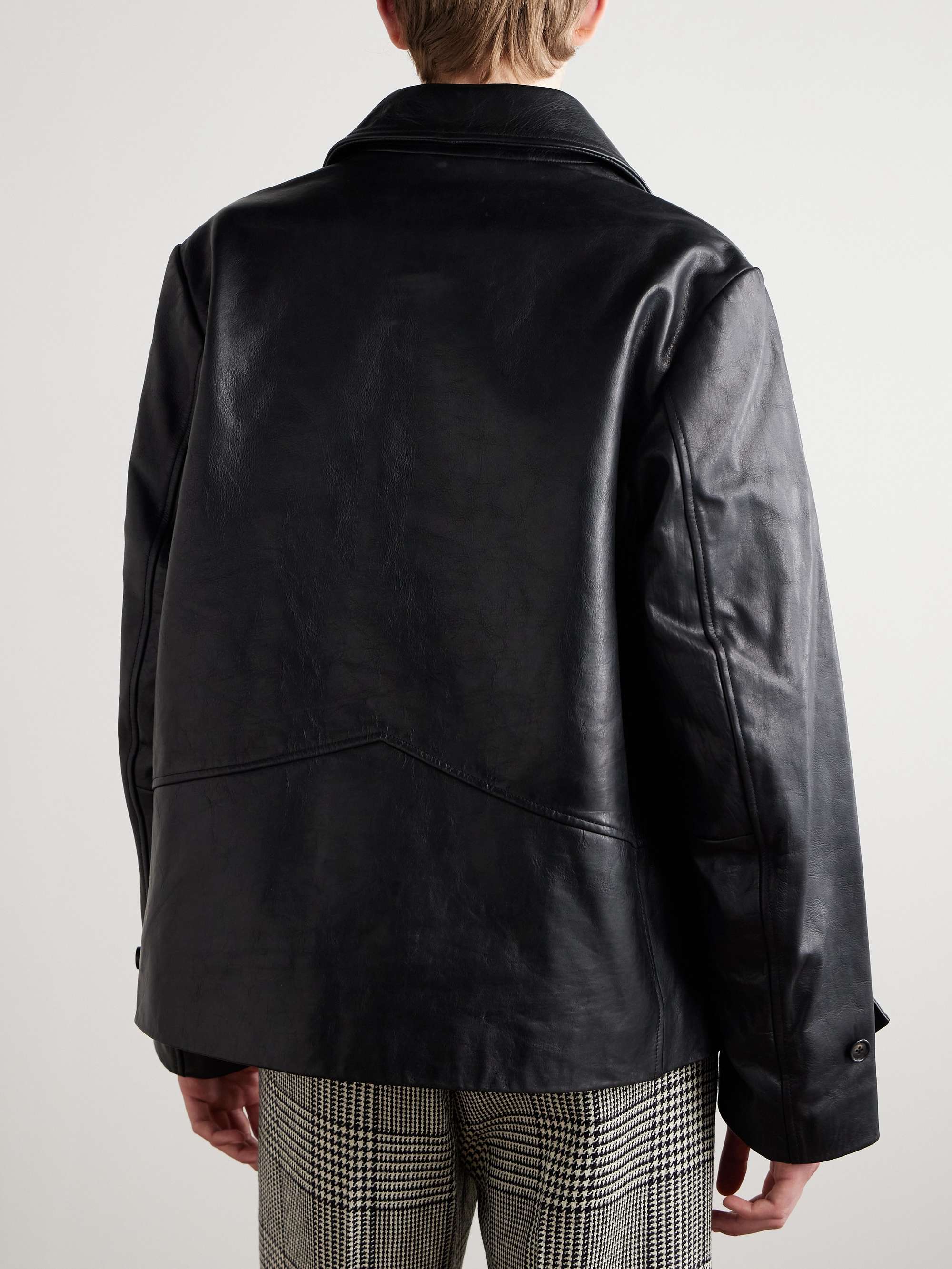 Continental Cropped Leather Jacket view