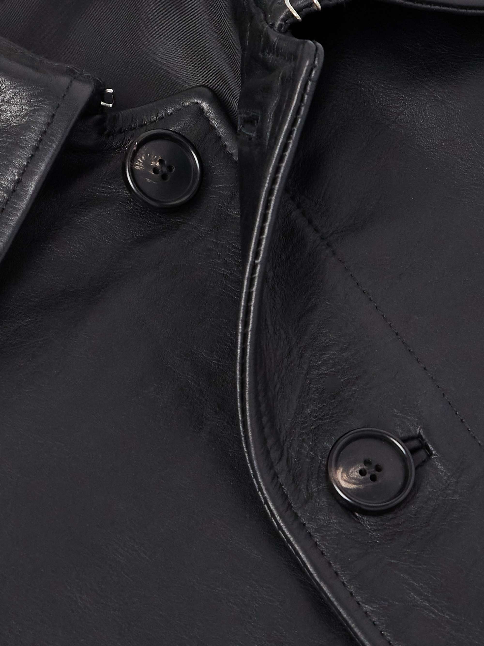 Continental Cropped Leather Jacket view