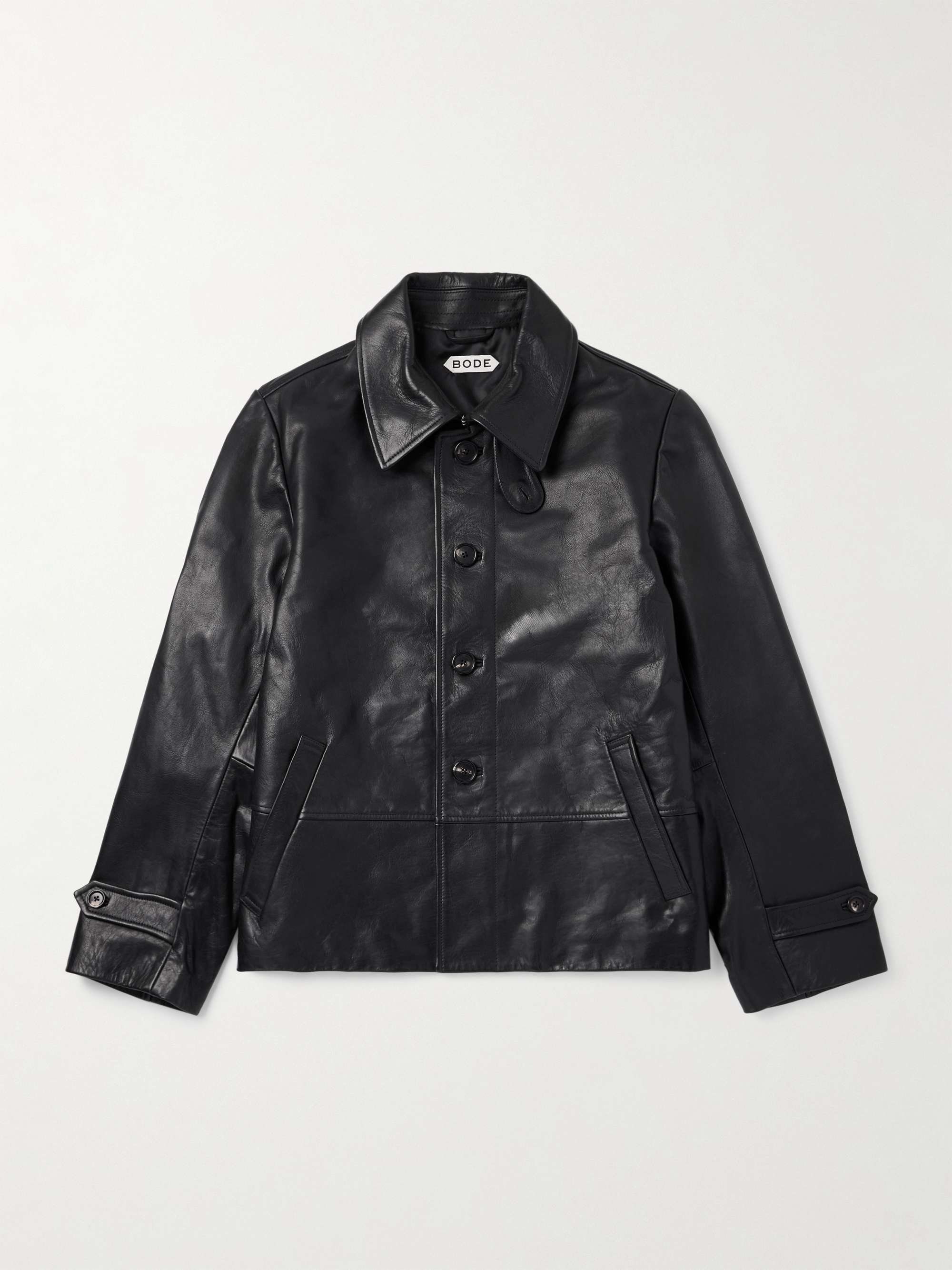 Continental Cropped Leather Jacket view