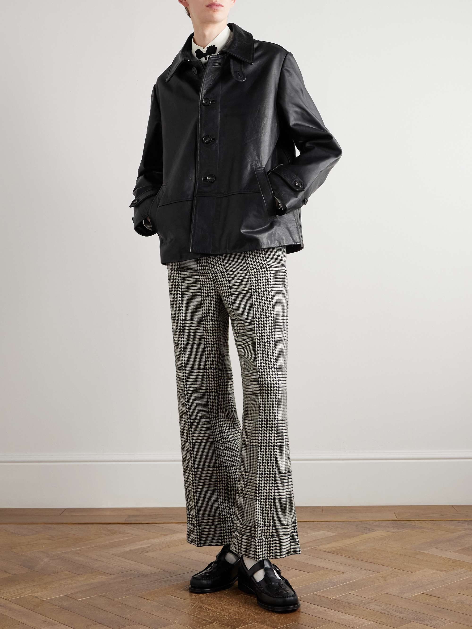 Continental Cropped Leather Jacket view