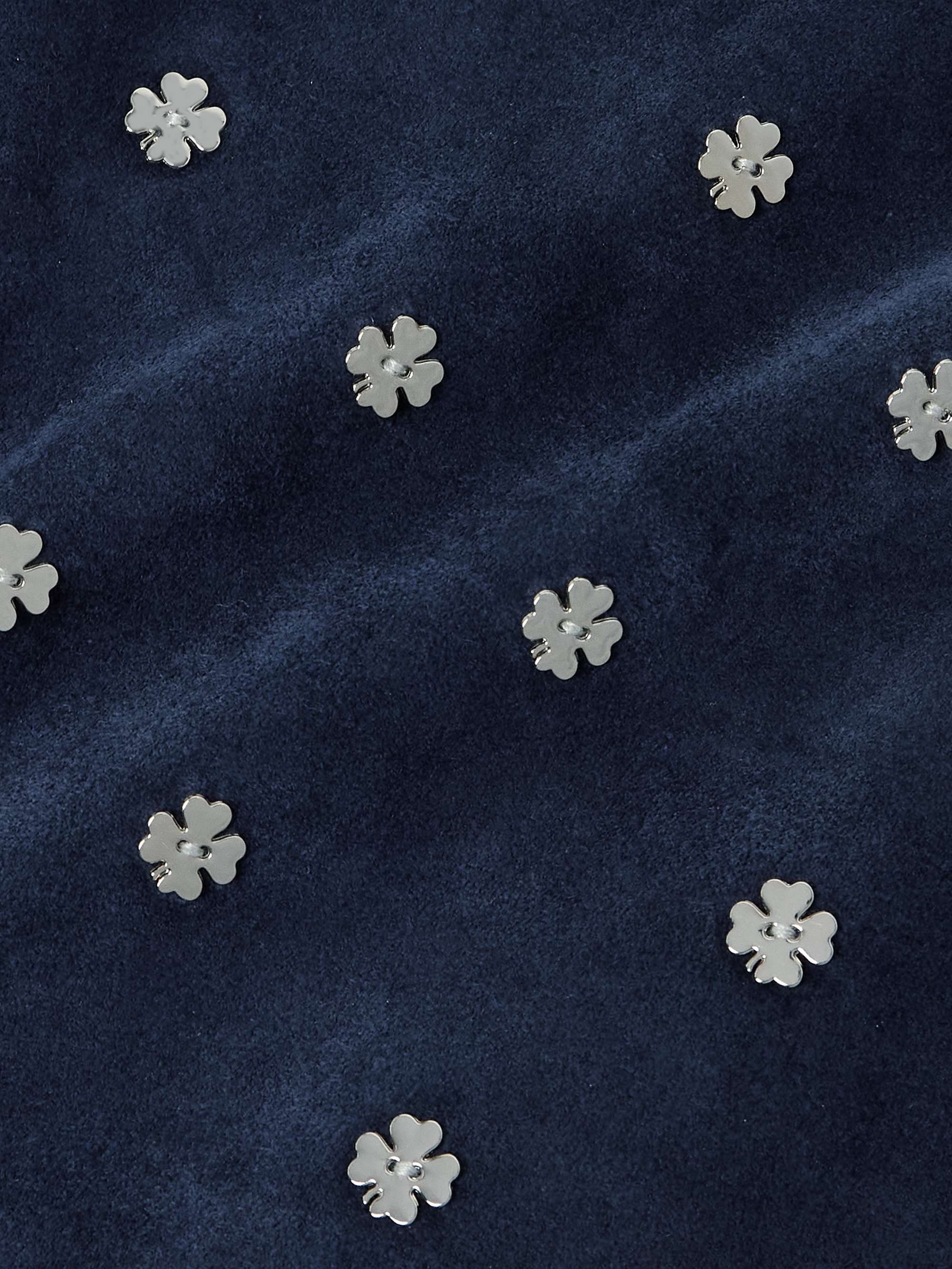 Clover Embellished Suede Overshirt view