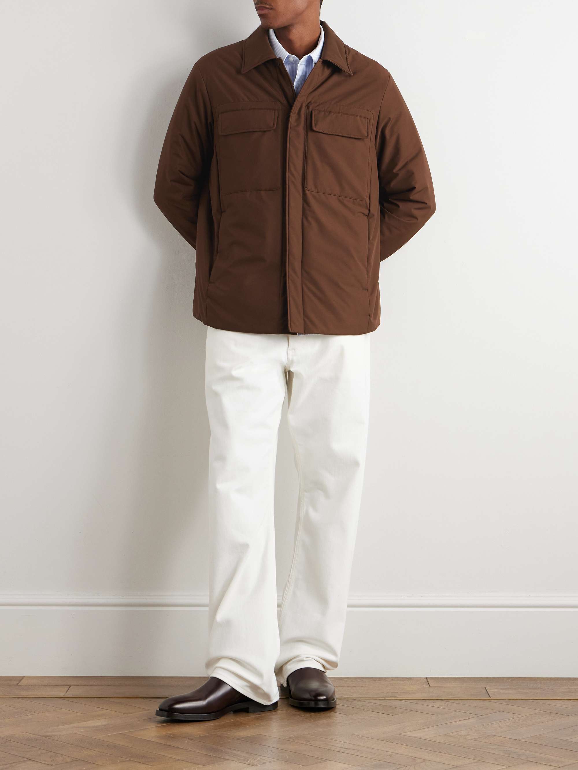 Padded Silk Shirt Jacket view