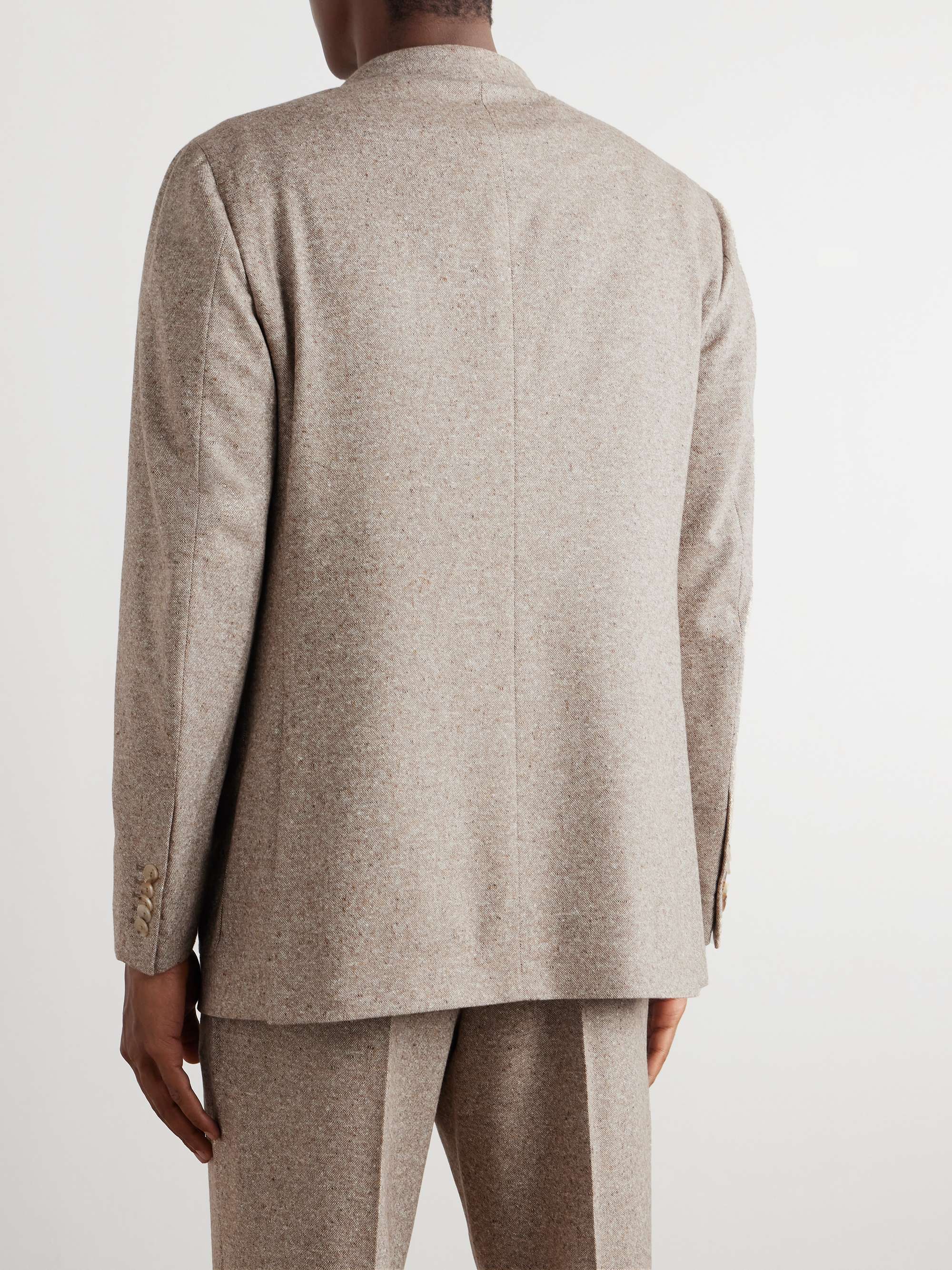 Double-Breasted Wool and Cashmere-Blend Suit Jacket view