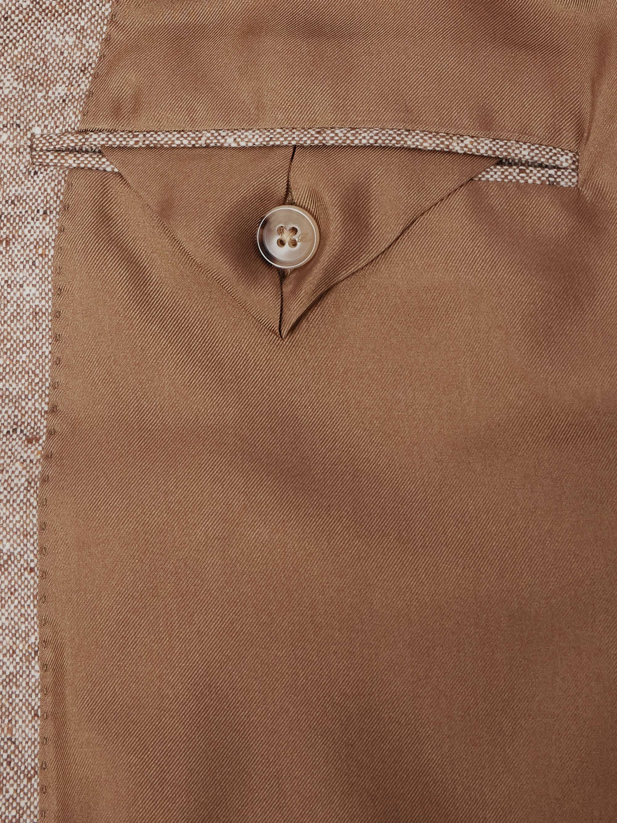 Double-Breasted Wool and Cashmere-Blend Suit Jacket view