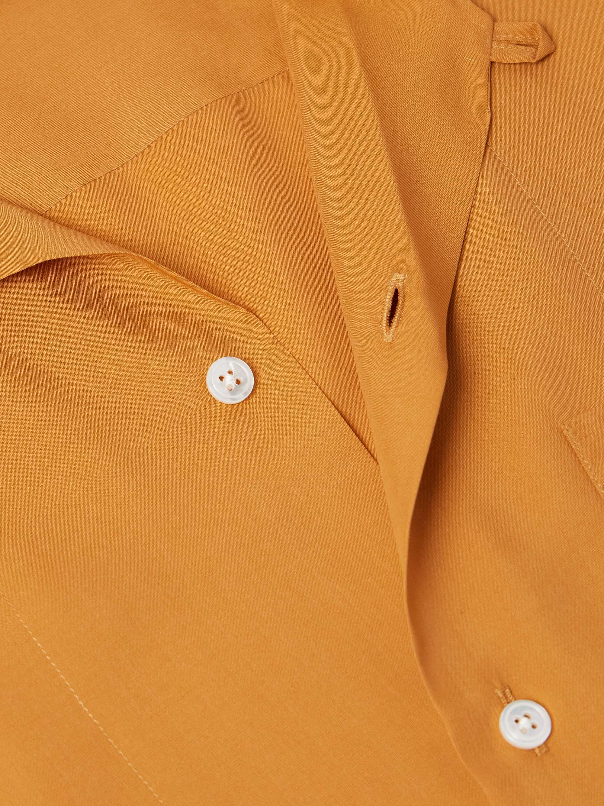 Convertible-Collar Silk-Twill Shirt view