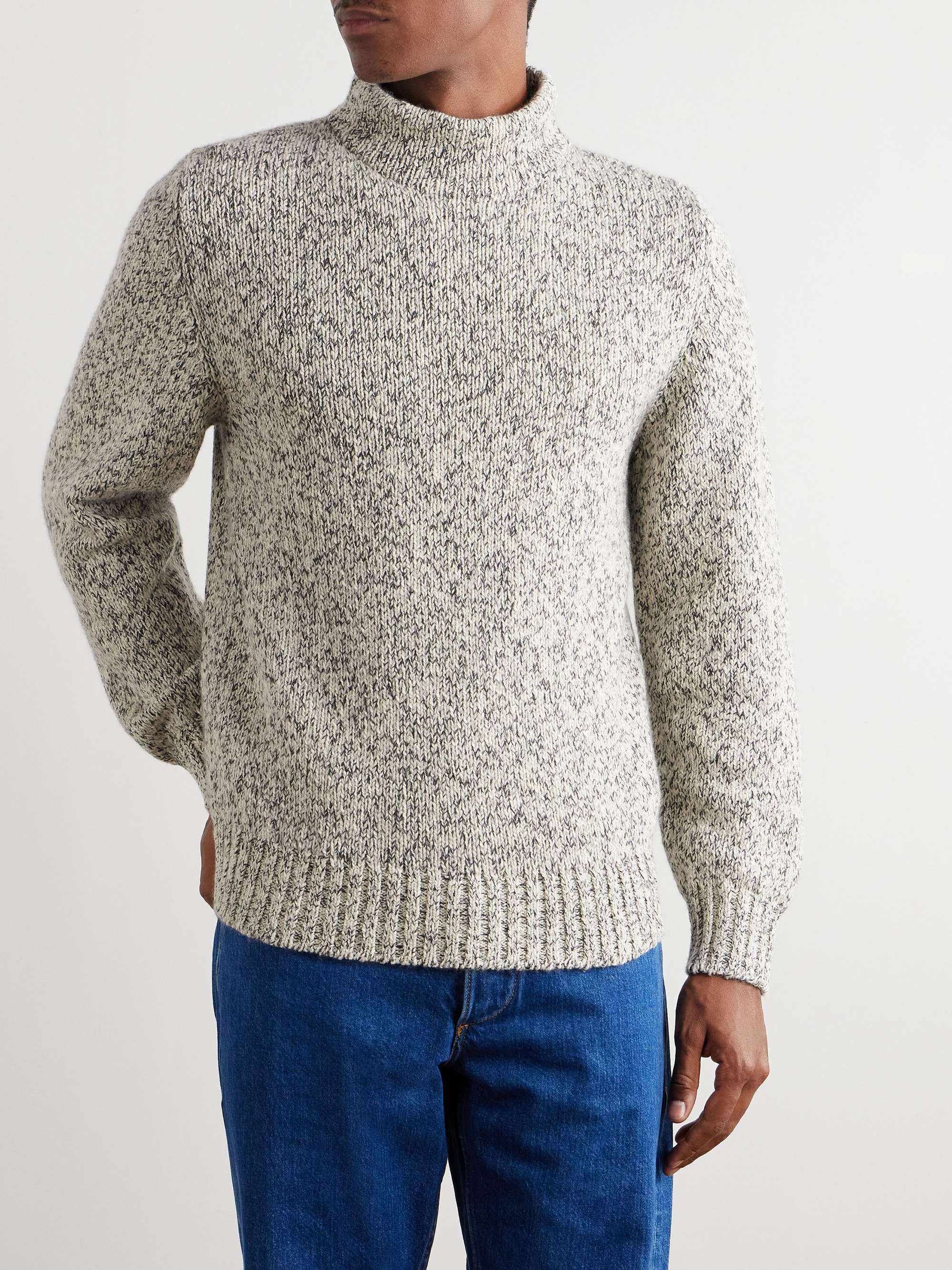 Ribbed Cotton and Cashmere-Blend Rollneck Sweater view