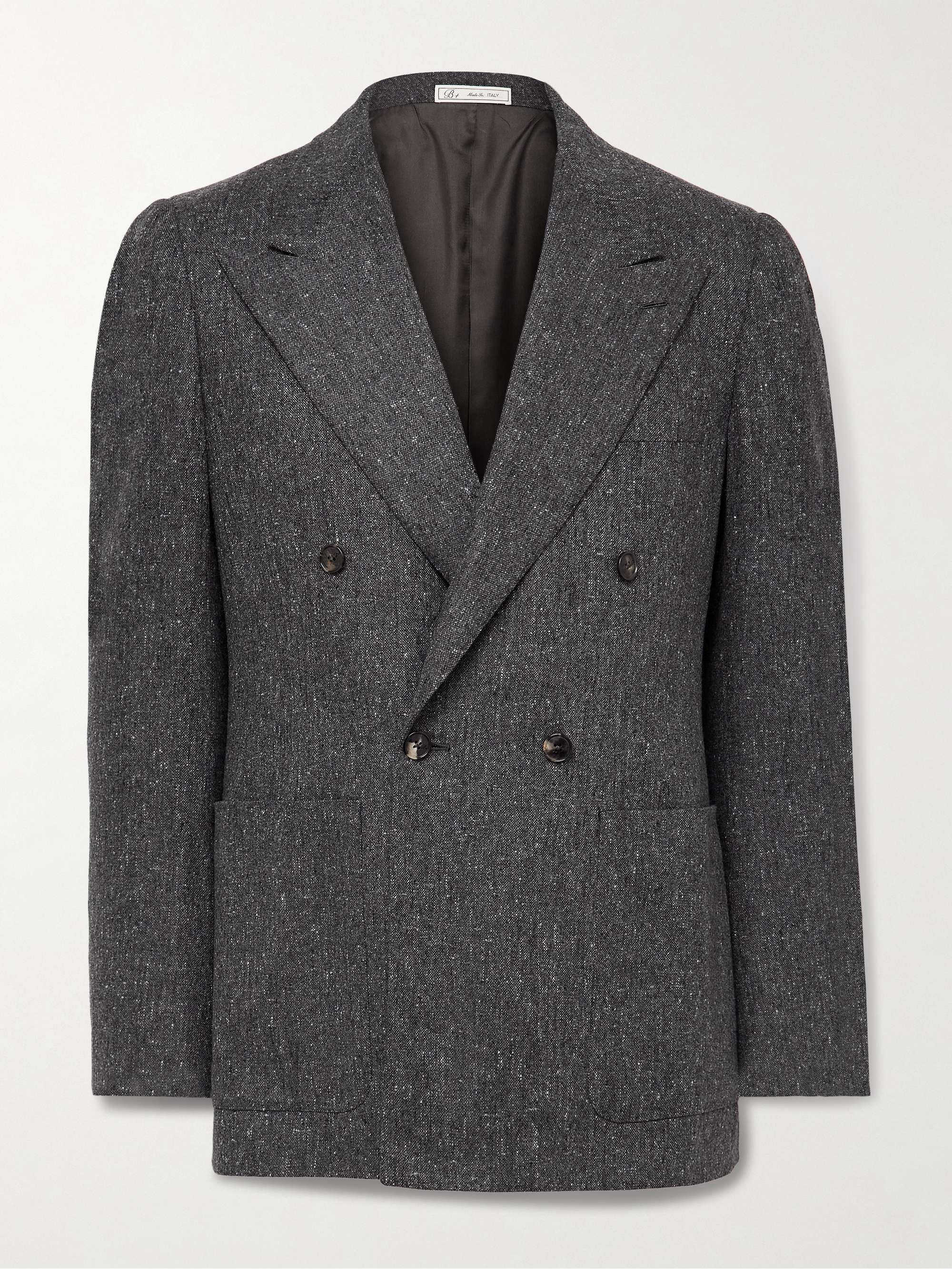 Double-Breasted Wool and Cashmere-Blend Blazer view