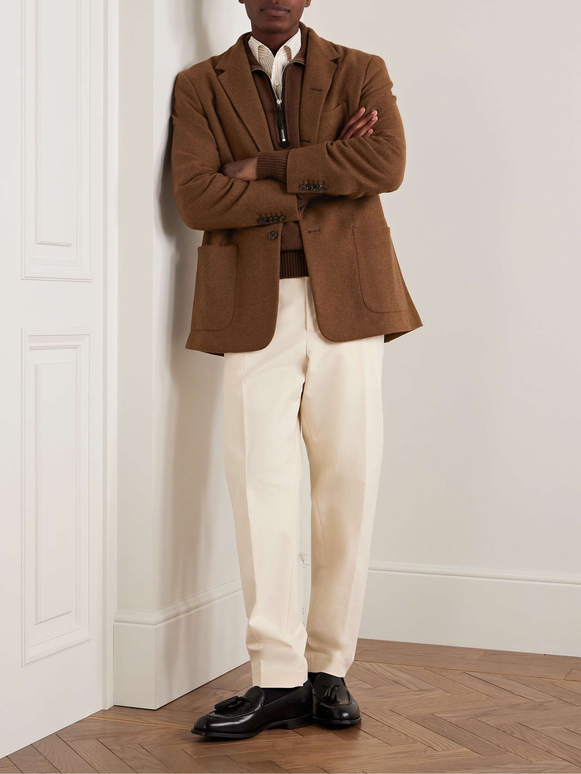 Brushed Wool and Cashmere-Blend Blazer view
