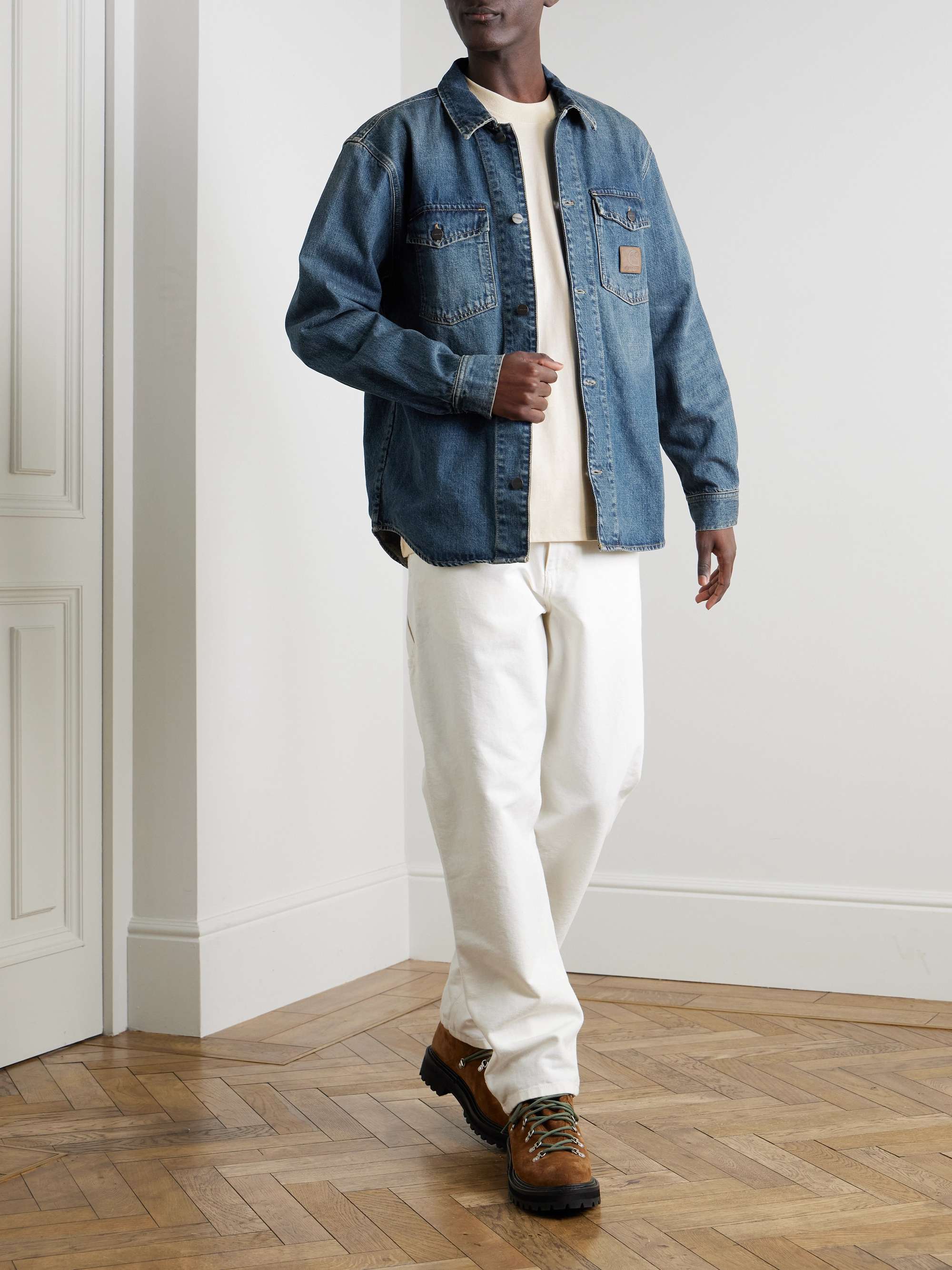 Lincoln Logo-Appliquéd Denim Overshirt view