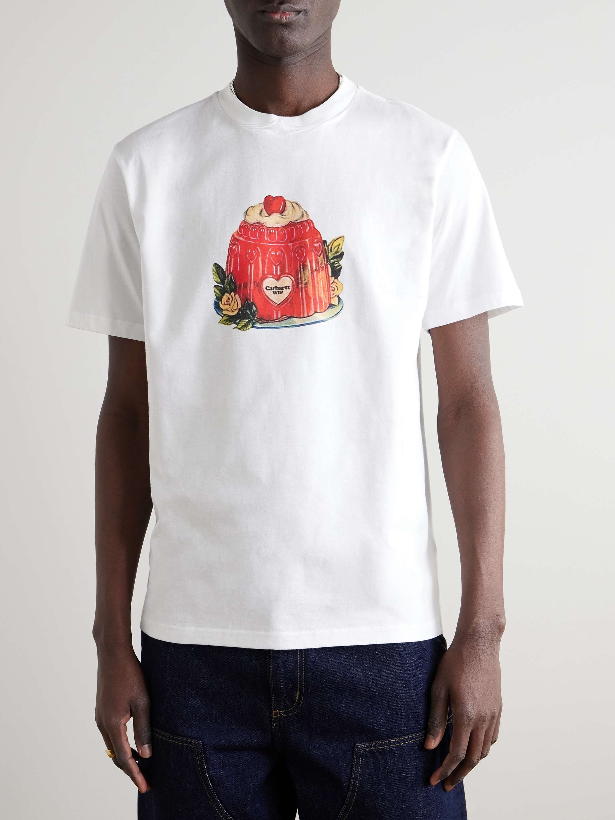 Pudding Logo-Print Organic Cotton-Jersey T-Shirt view