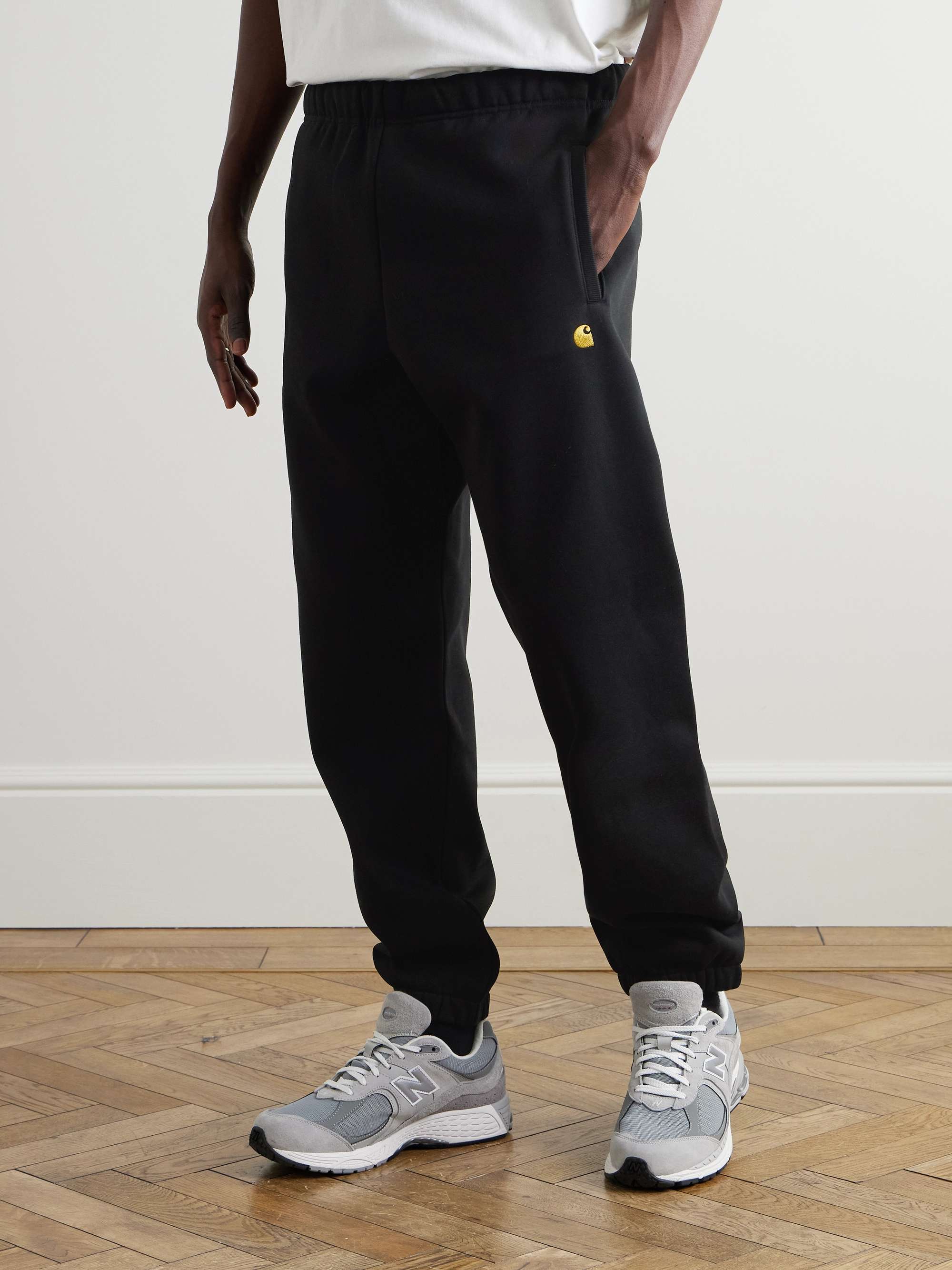 Chase Tapered Logo-Embroidered Cotton-Blend Jersey Sweatpants view