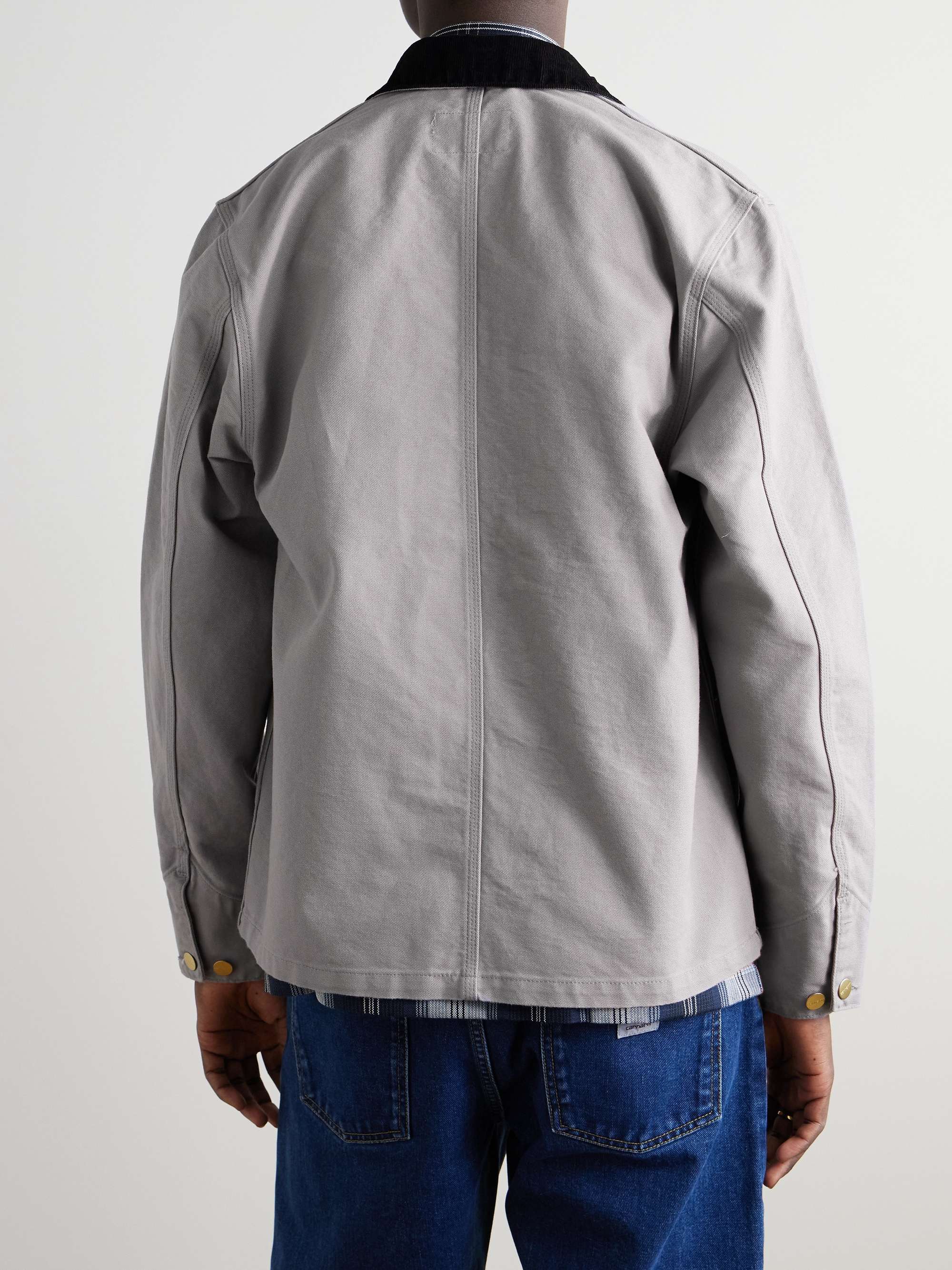 Michigan Corduroy-Trimmed Organic Cotton-Canvas Chore Jacket view