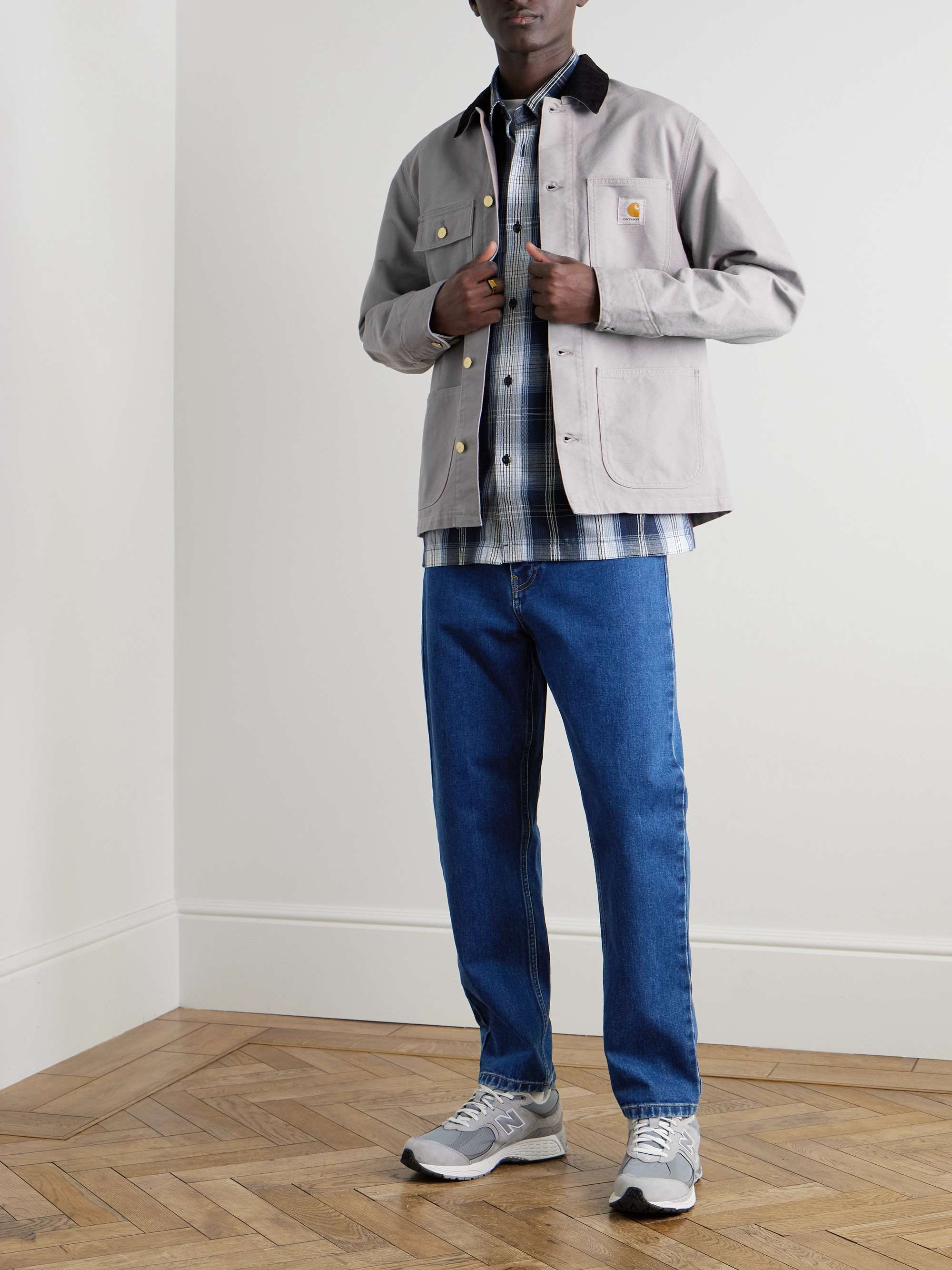 Michigan Corduroy-Trimmed Organic Cotton-Canvas Chore Jacket view