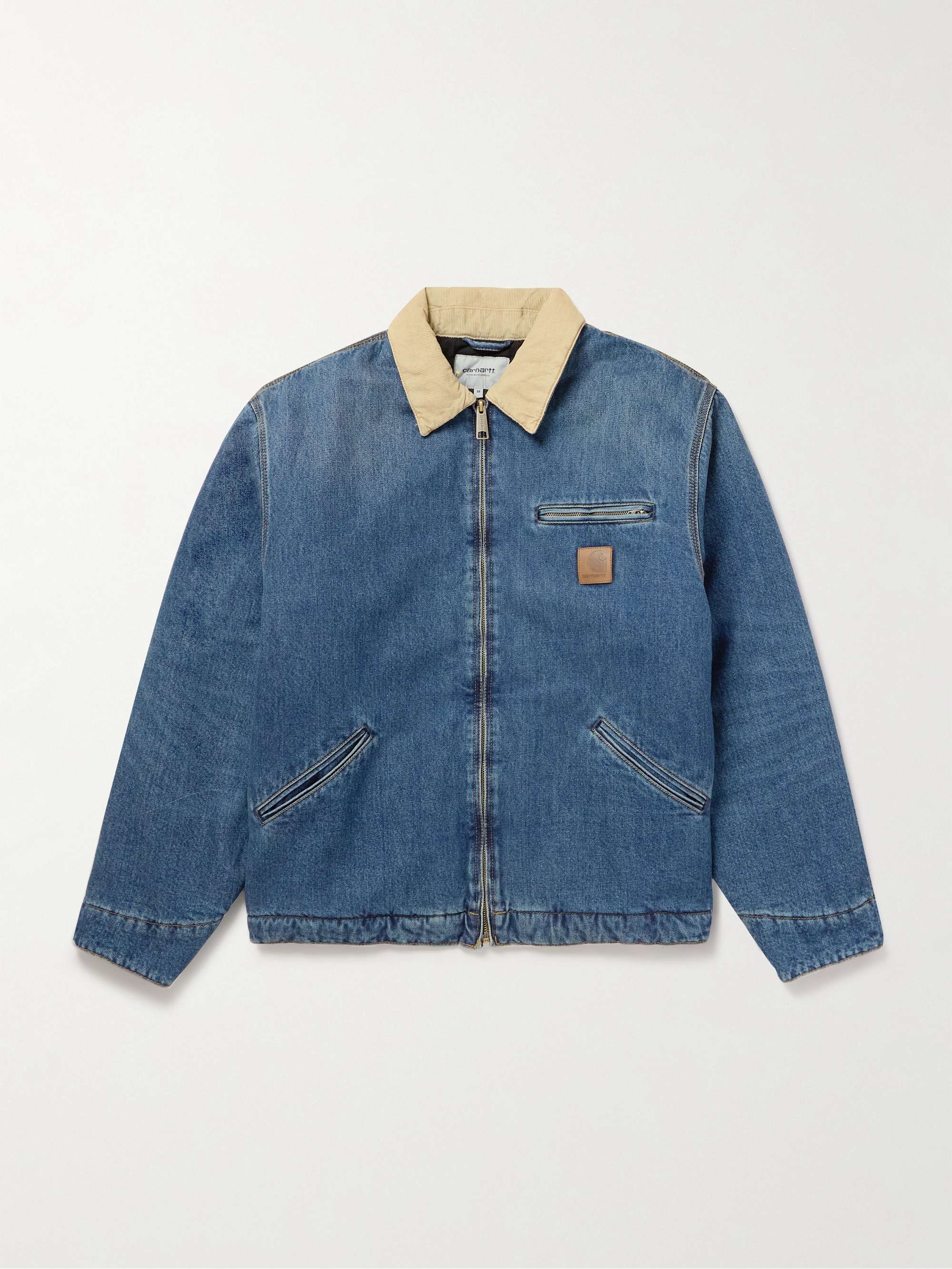 OG Detroit Corduroy-Trimmed Padded Denim Jacket view