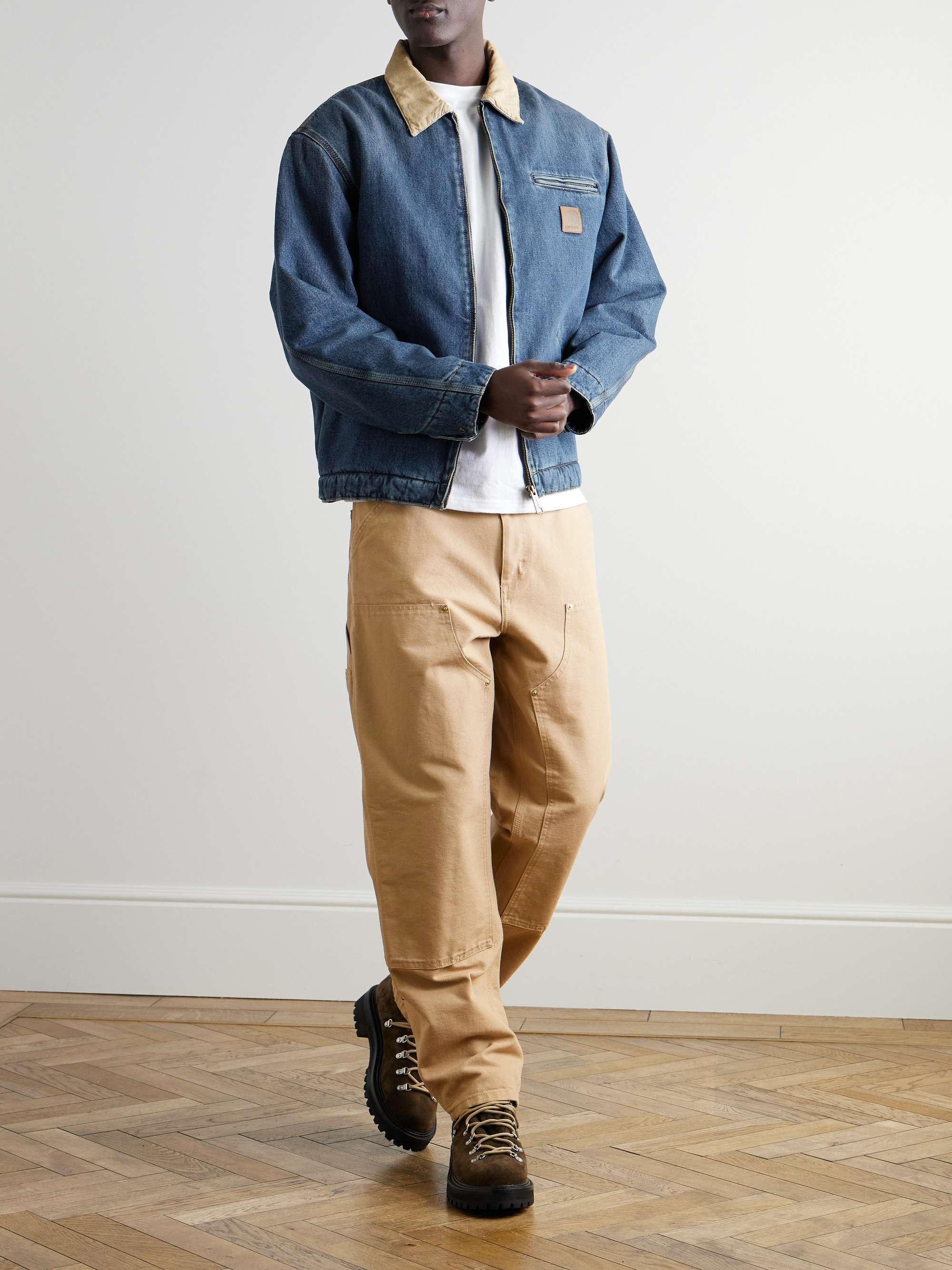 OG Detroit Corduroy-Trimmed Padded Denim Jacket view