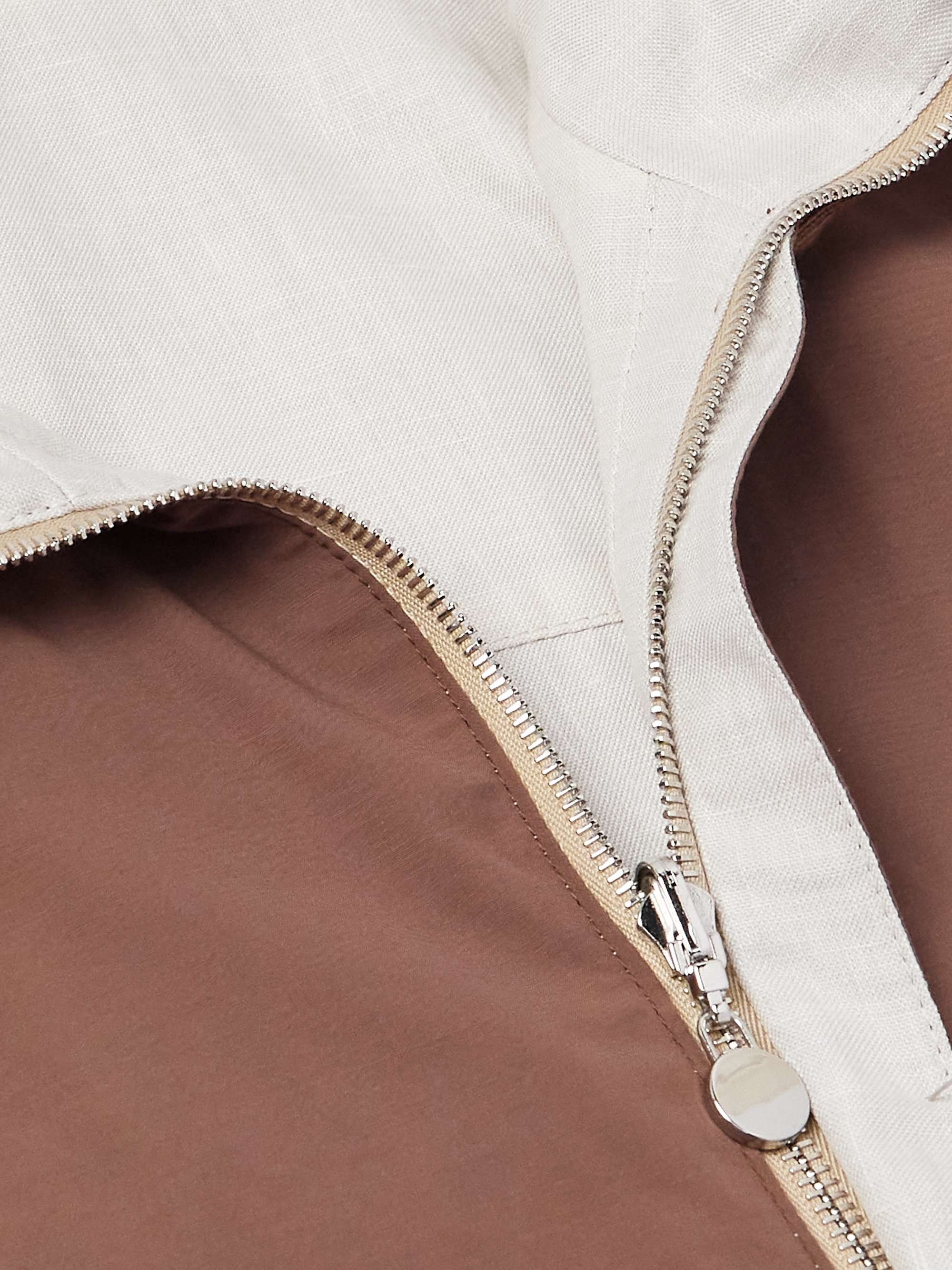 Linen, Wool and Silk-Blend Harrington Jacket view