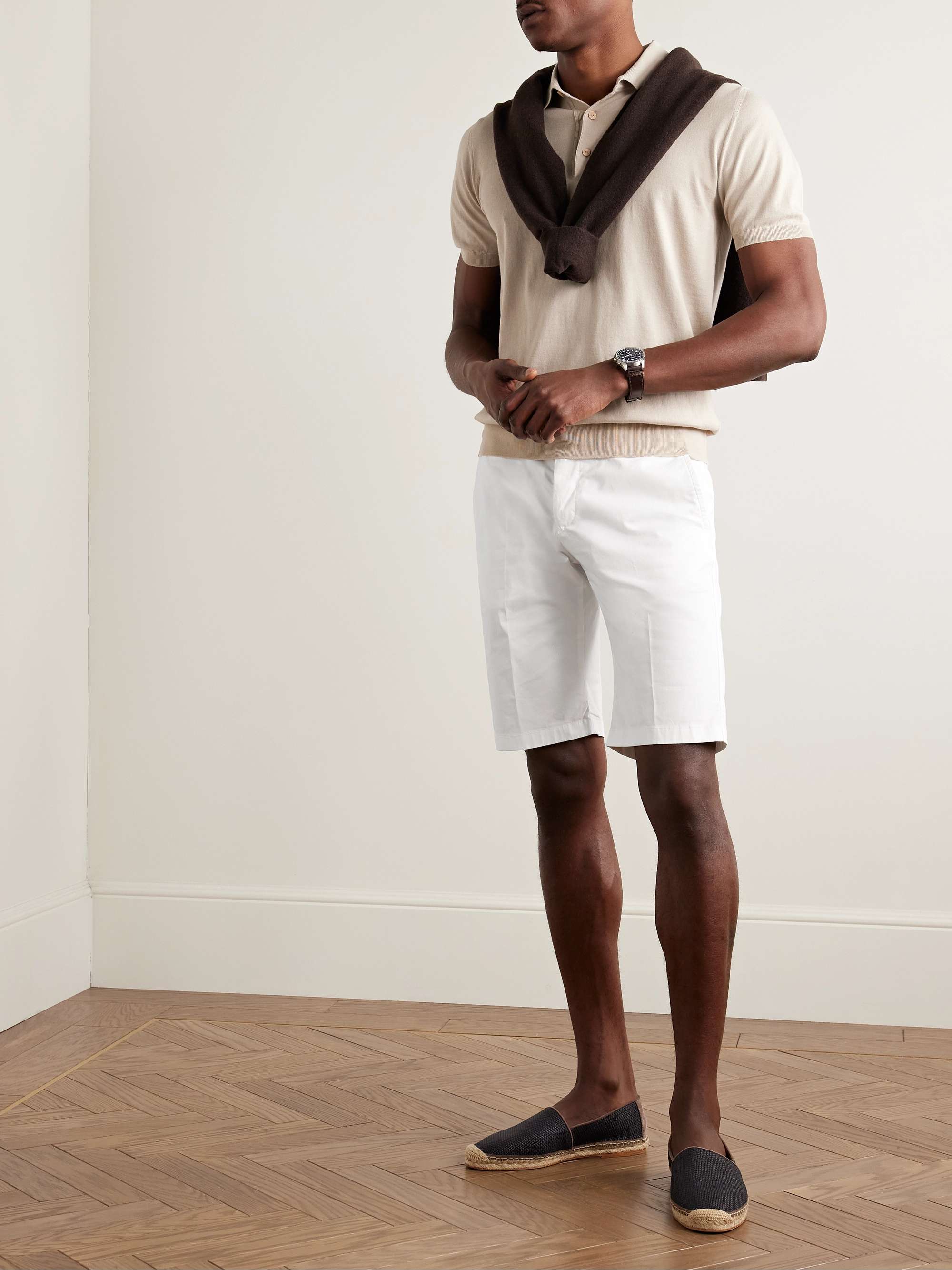Slim-Fit Stretch-Cotton Shorts view