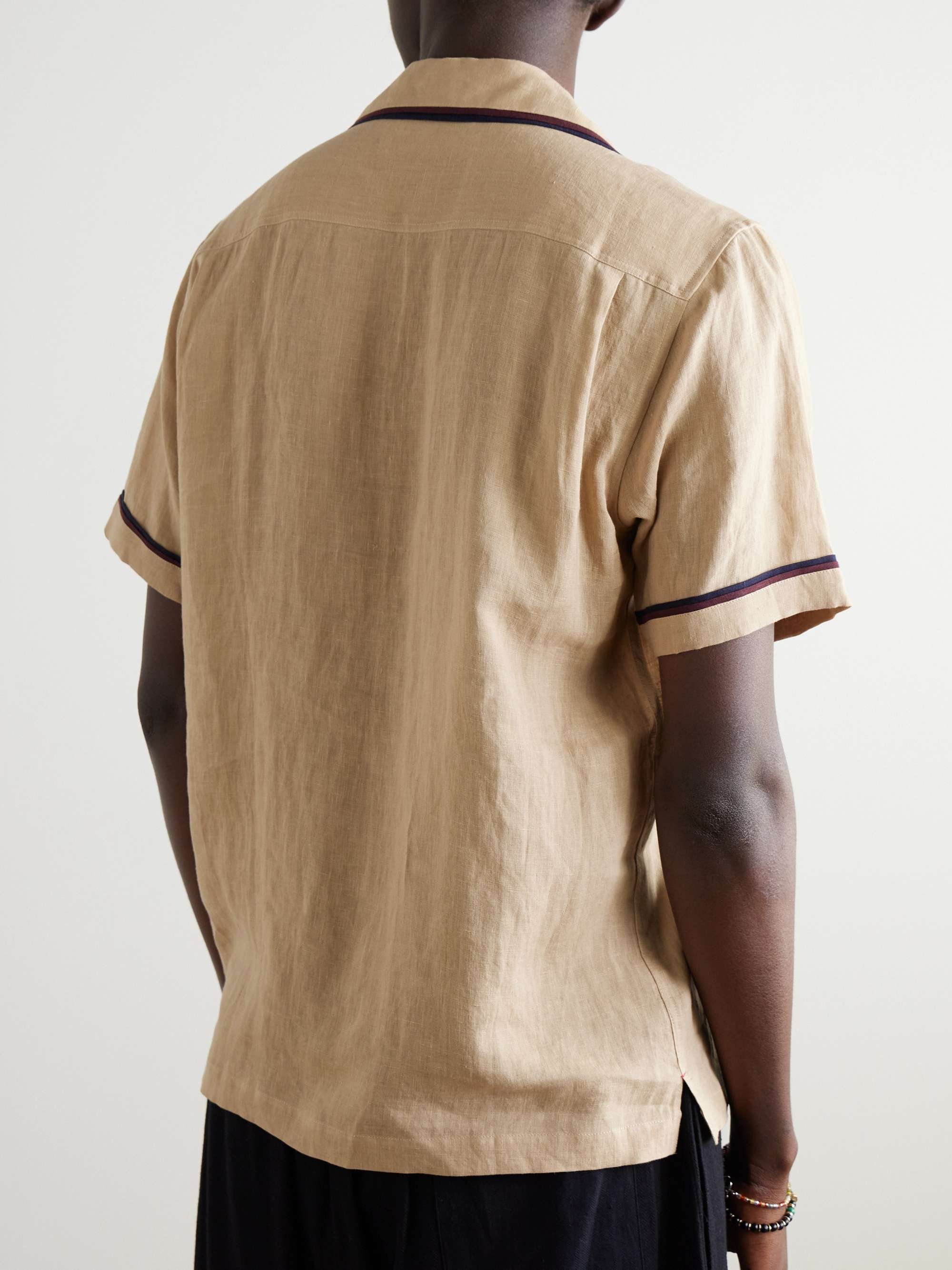 Maitan Camp-Collar Linen Shirt view