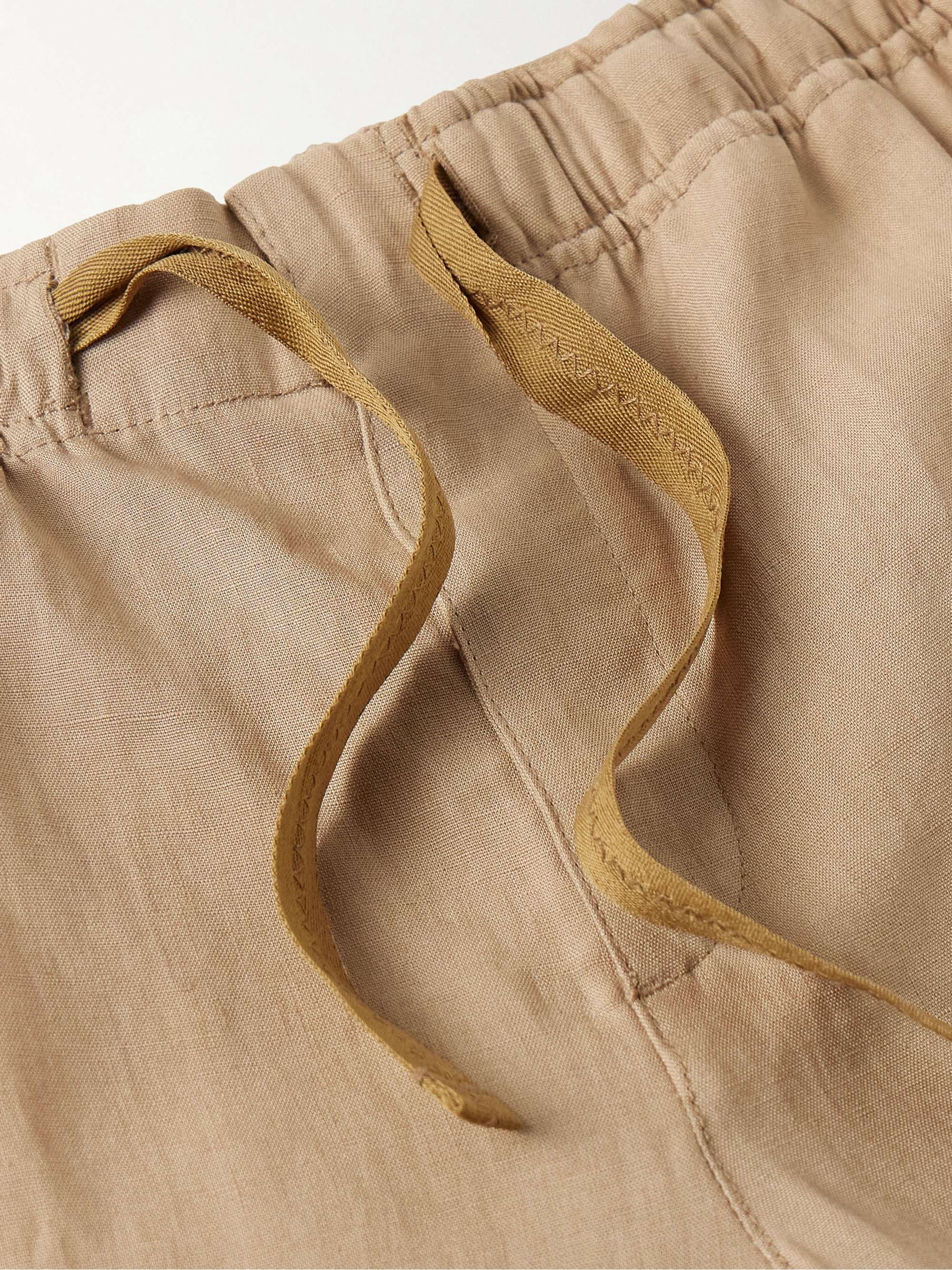 Alex Tapered Linen Drawstring Trousers view