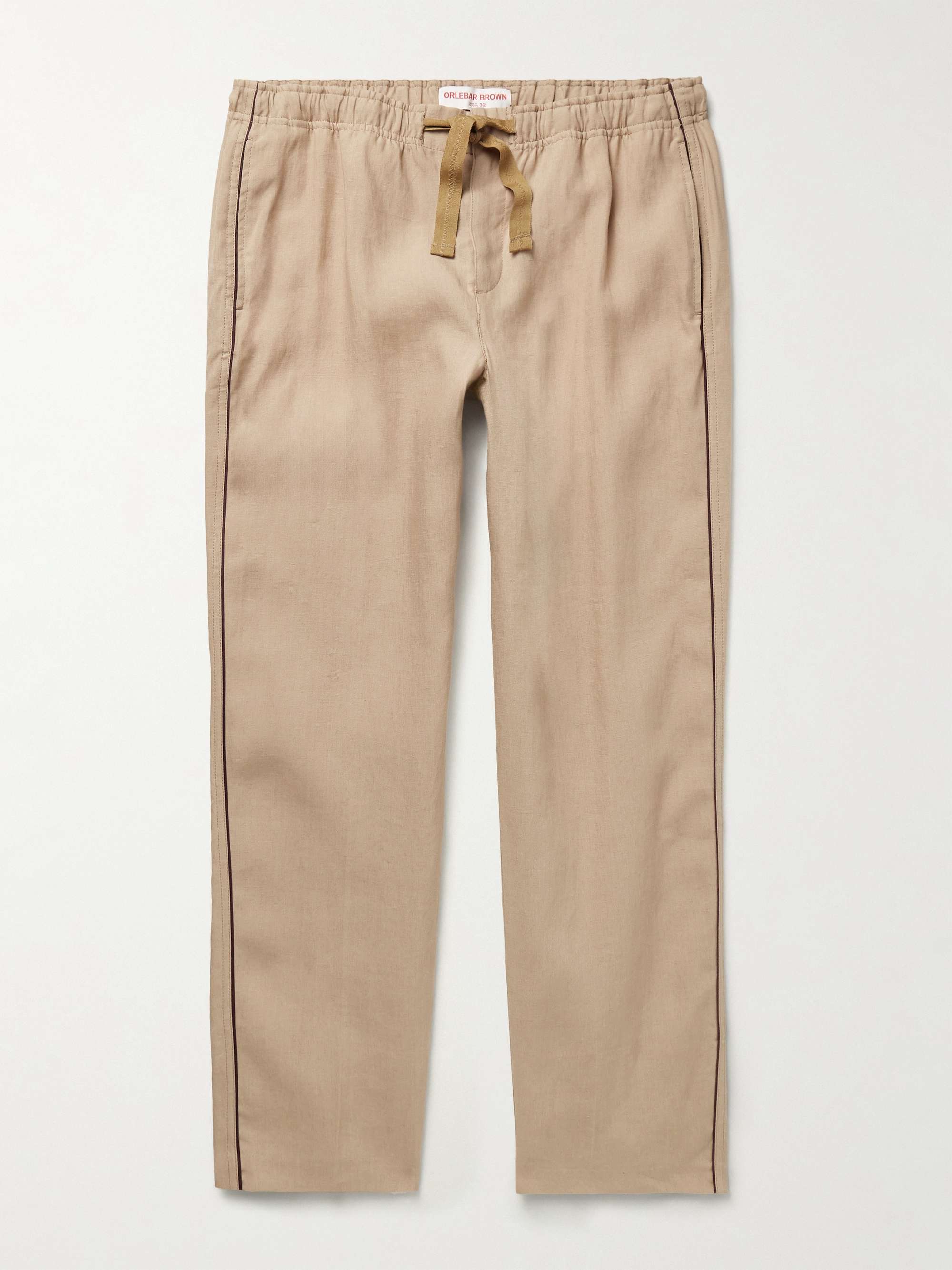 Alex Tapered Linen Drawstring Trousers view