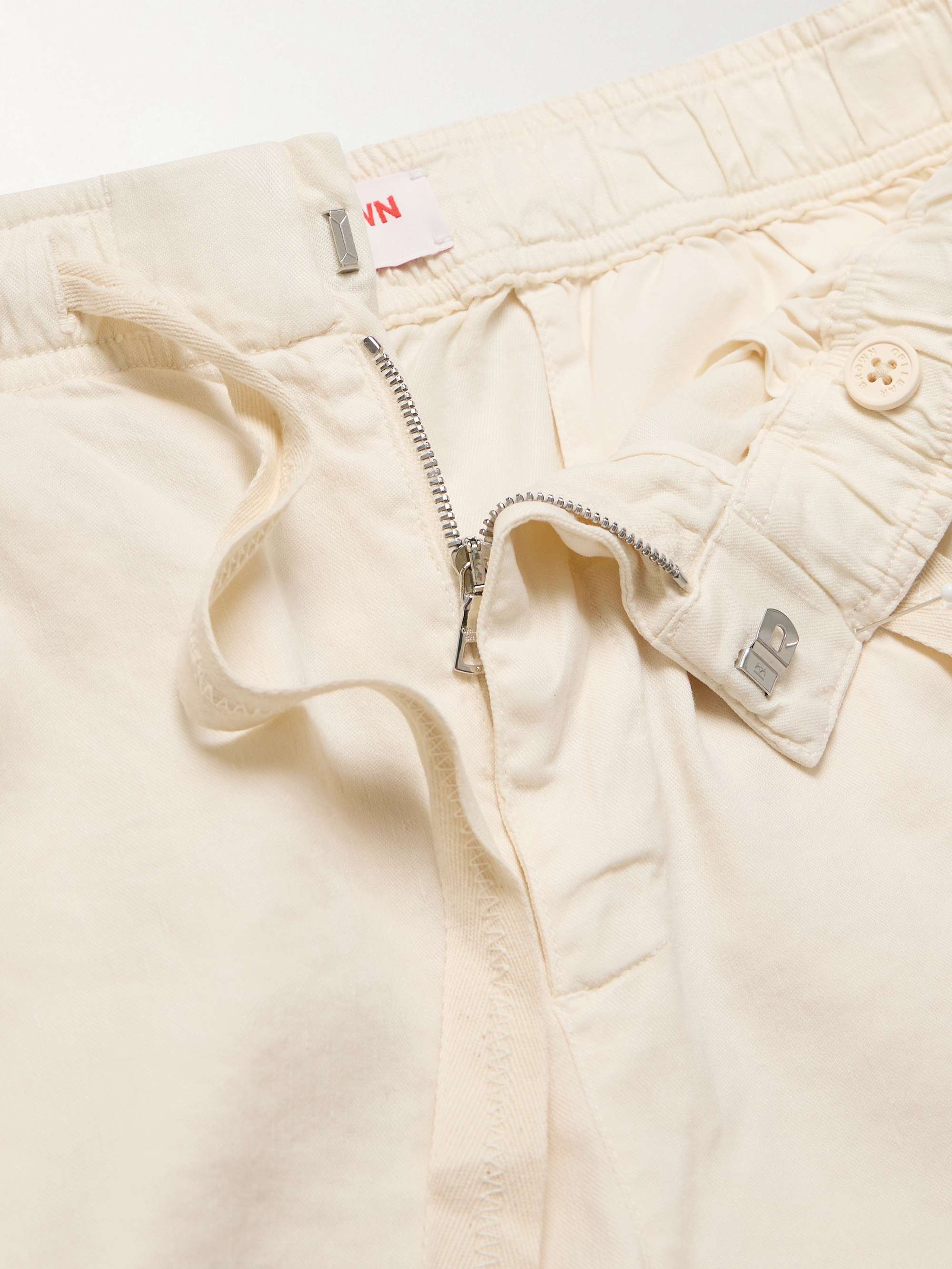 Alex Tapered Stretch Linen and Lyocell-Blend Drawstring Trousers view