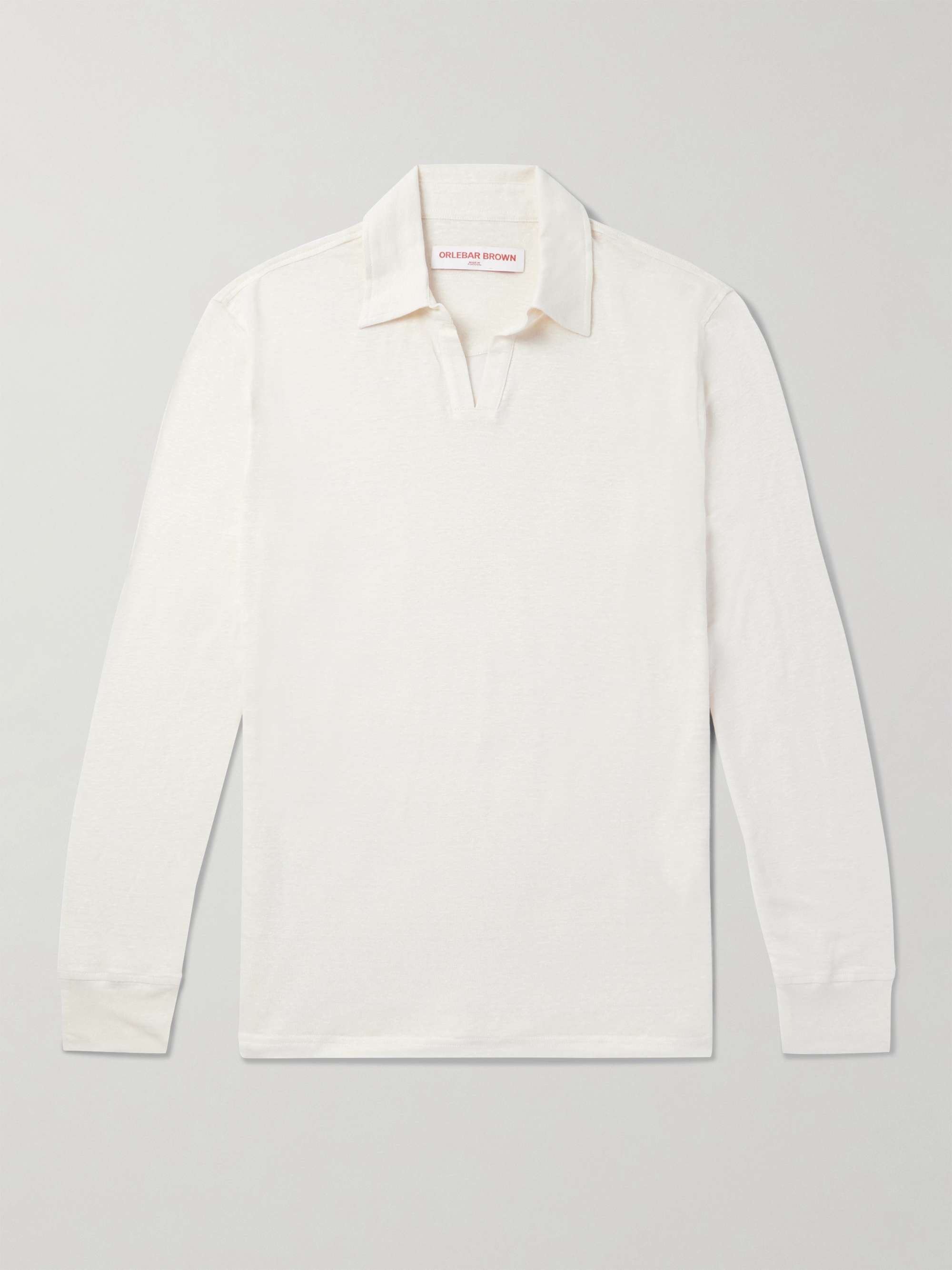 Felix Linen-Blend Jersey Polo Shirt view