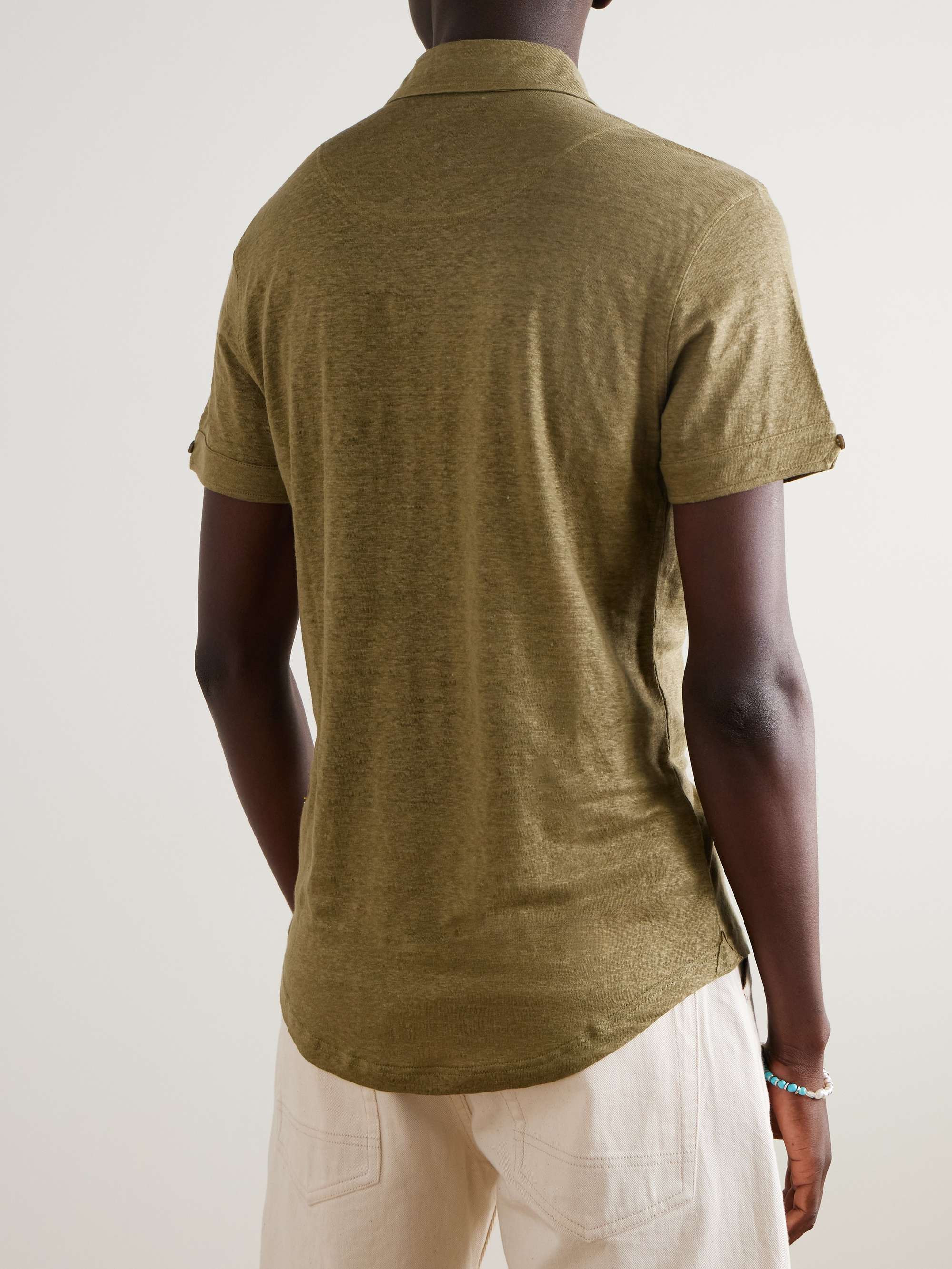 Sebastian Linen-Jersey Polo Shirt view