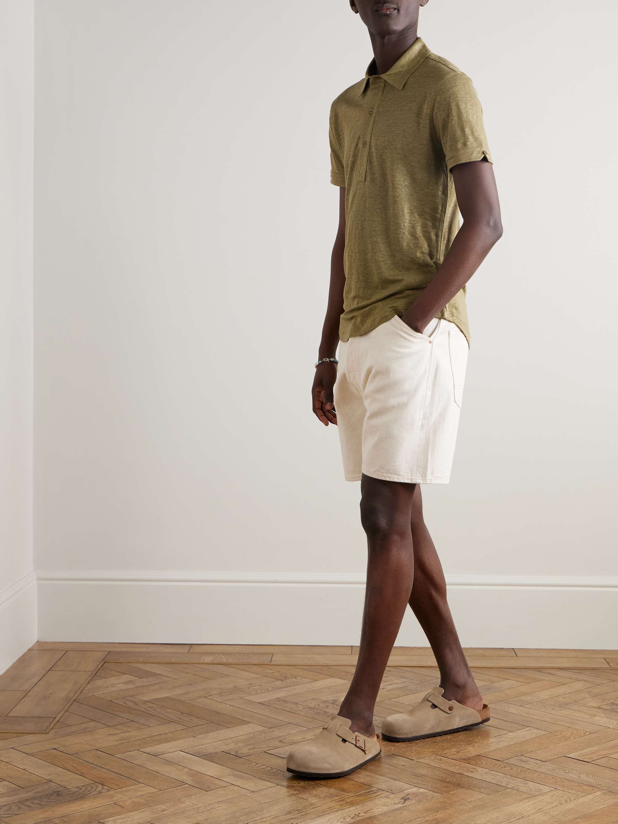 Sebastian Linen-Jersey Polo Shirt view