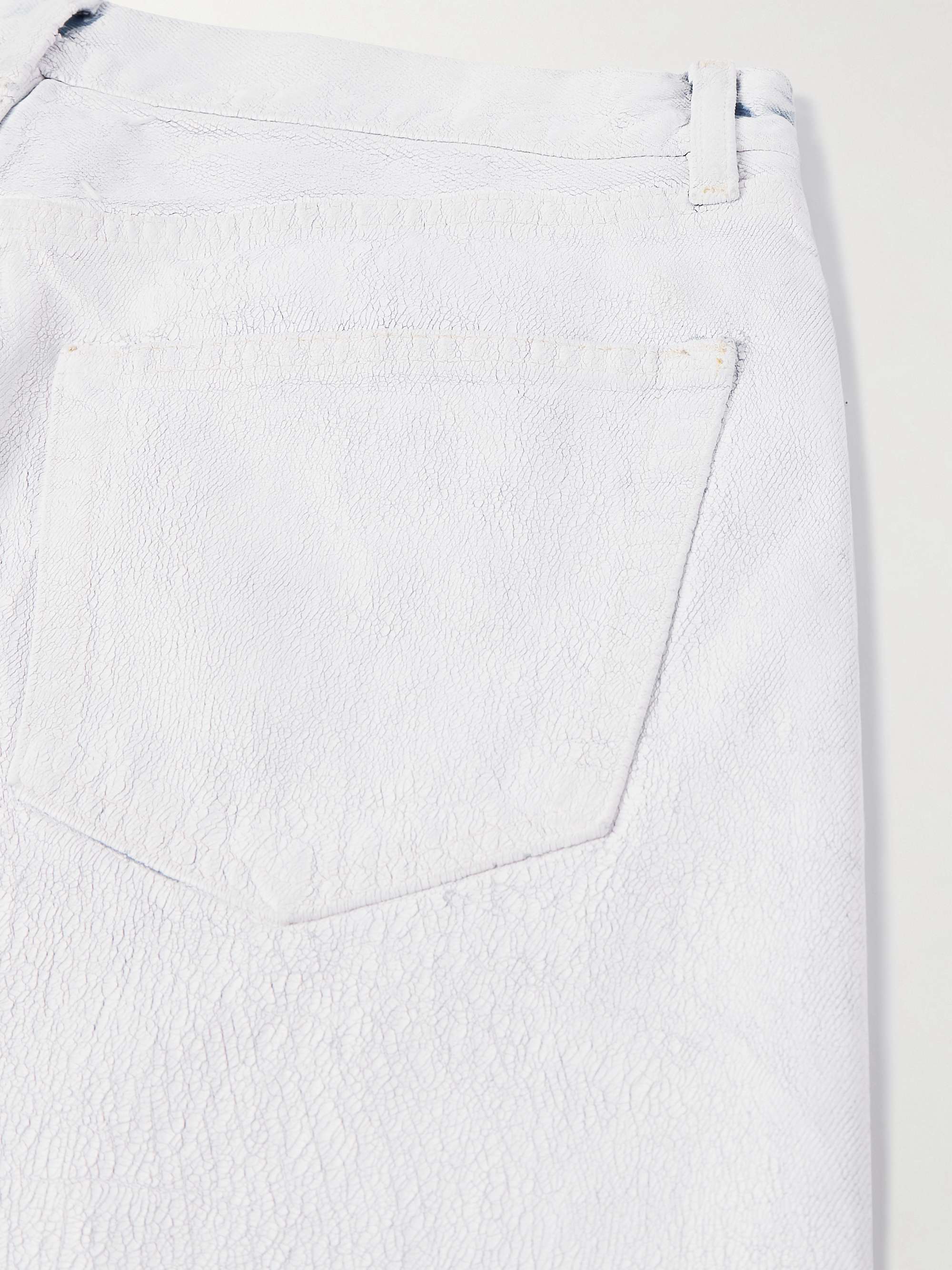 Straight-Leg Coated-Cotton Trousers view