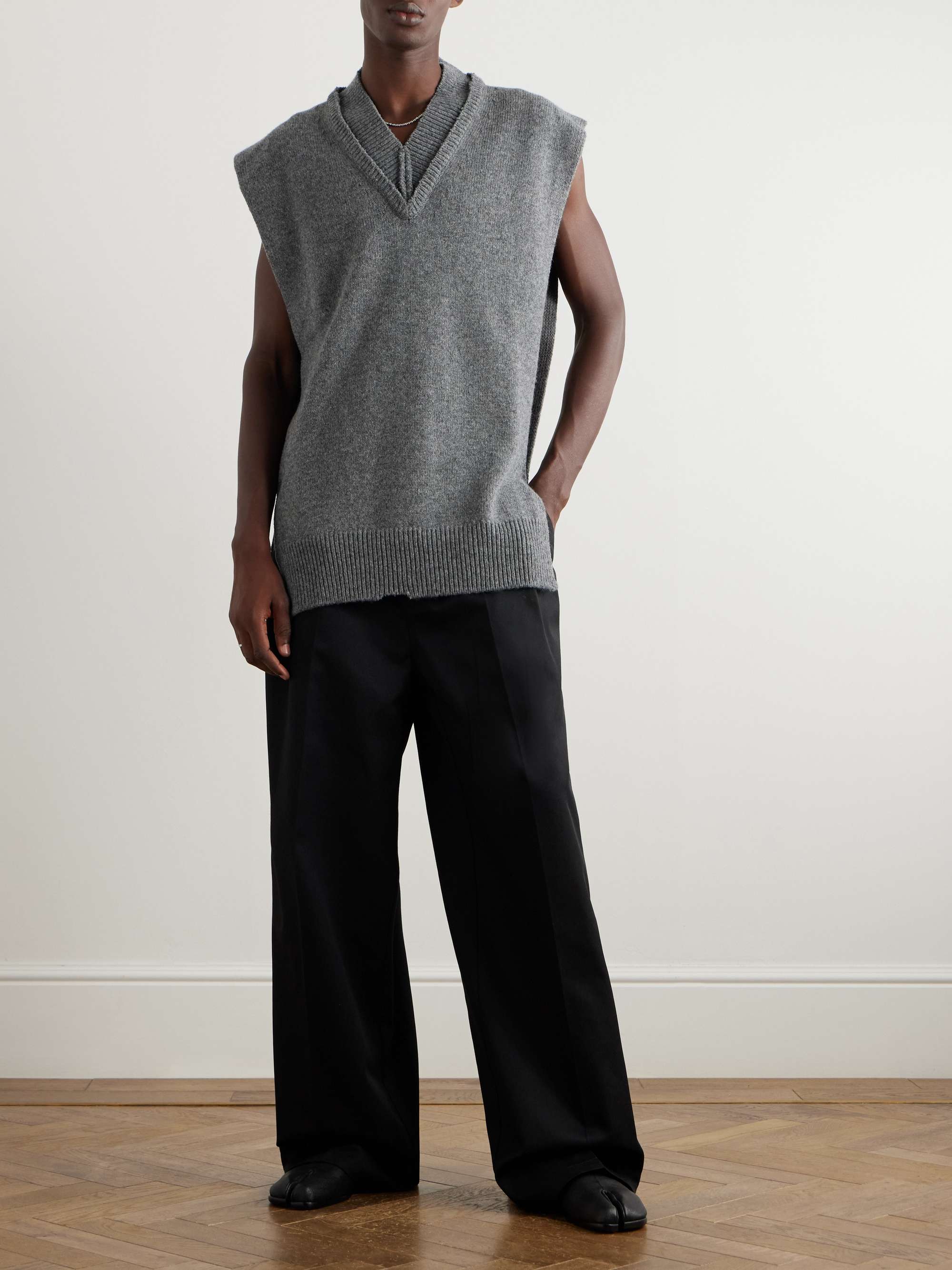 Wool, Linen and Cotton-Blend Sweater Vest view