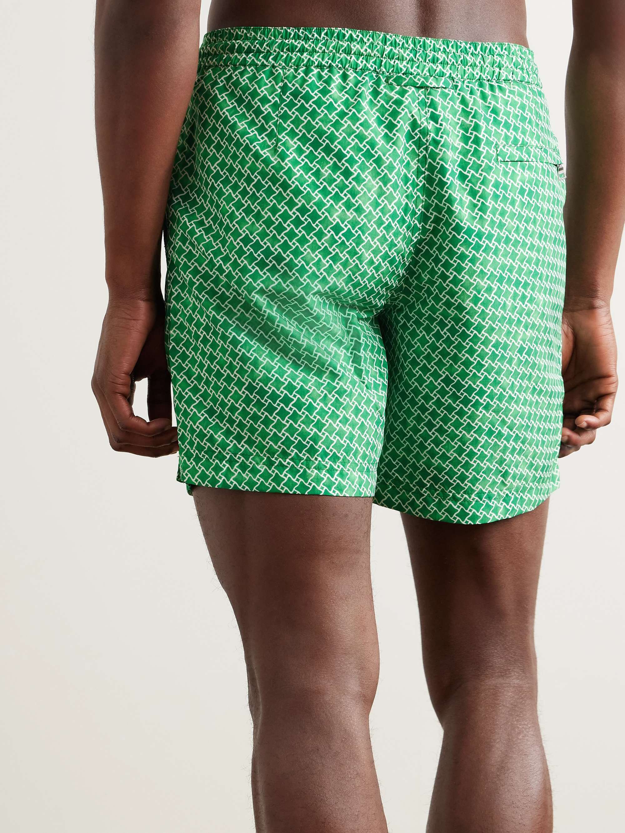 Standard Slim-Fit Straight-Leg Mid-Length Printed Swim Shorts view