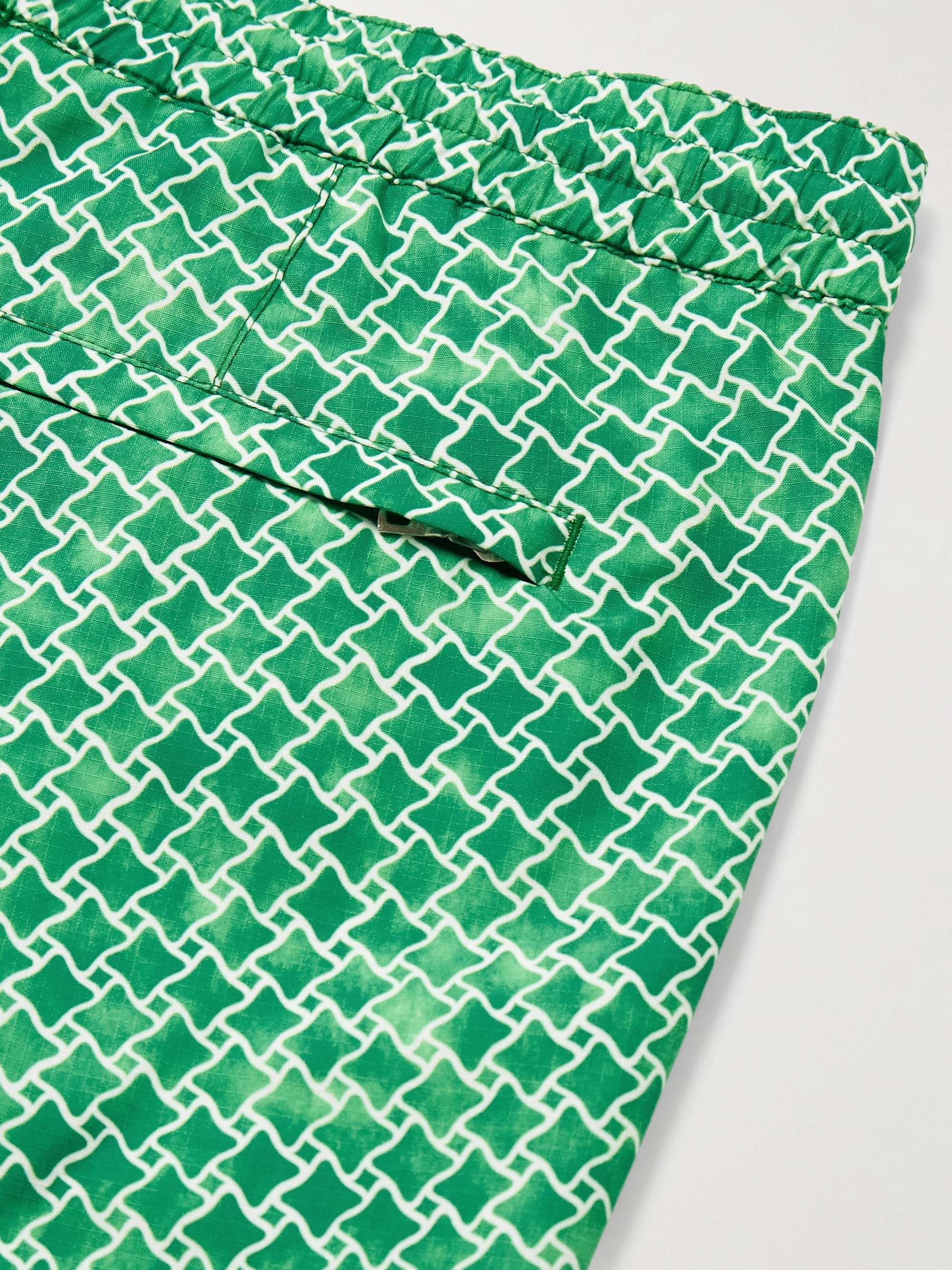 Standard Slim-Fit Straight-Leg Mid-Length Printed Swim Shorts view