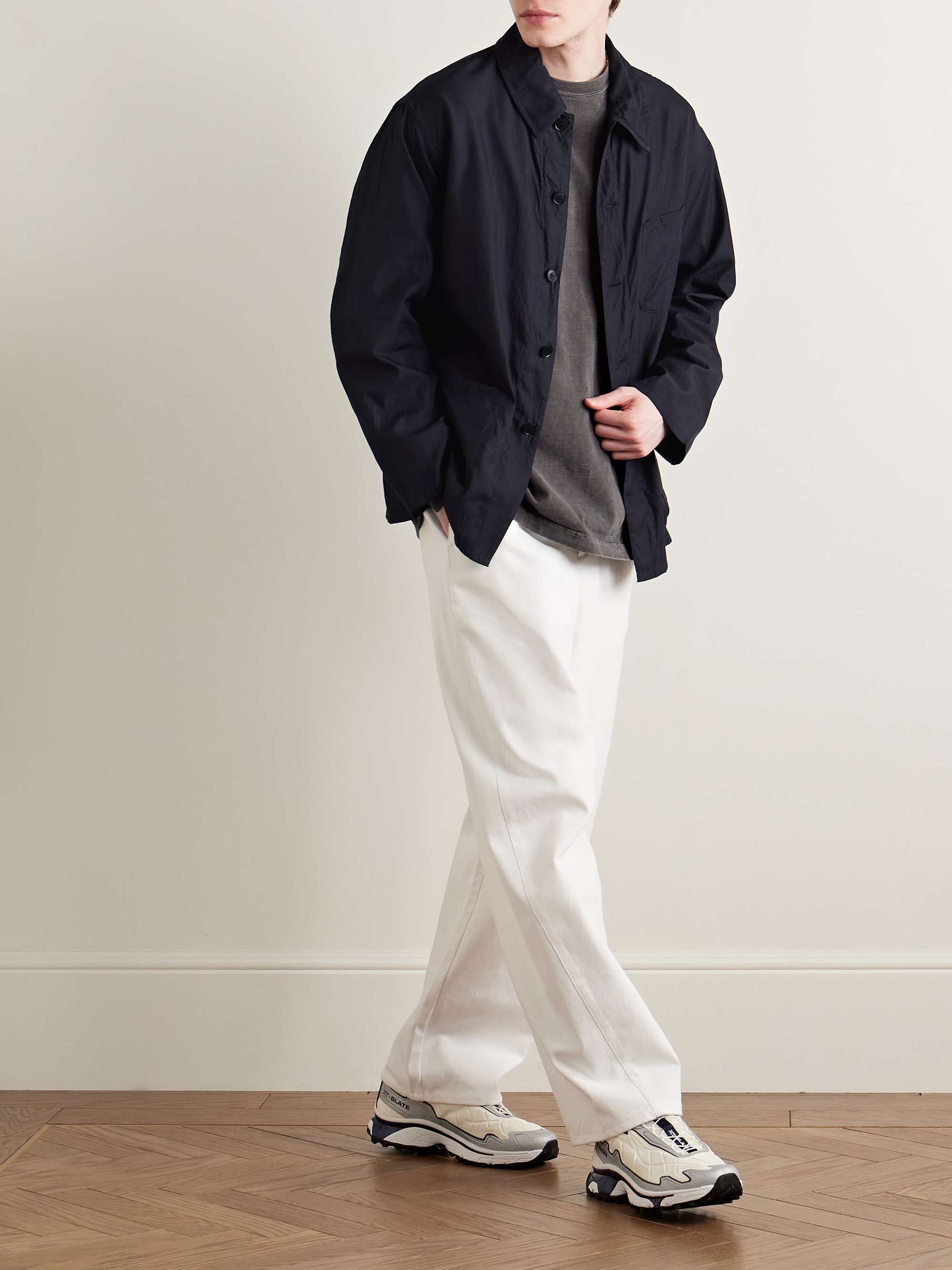 Cotton and Silk-Blend Twill Shirt Jacket view