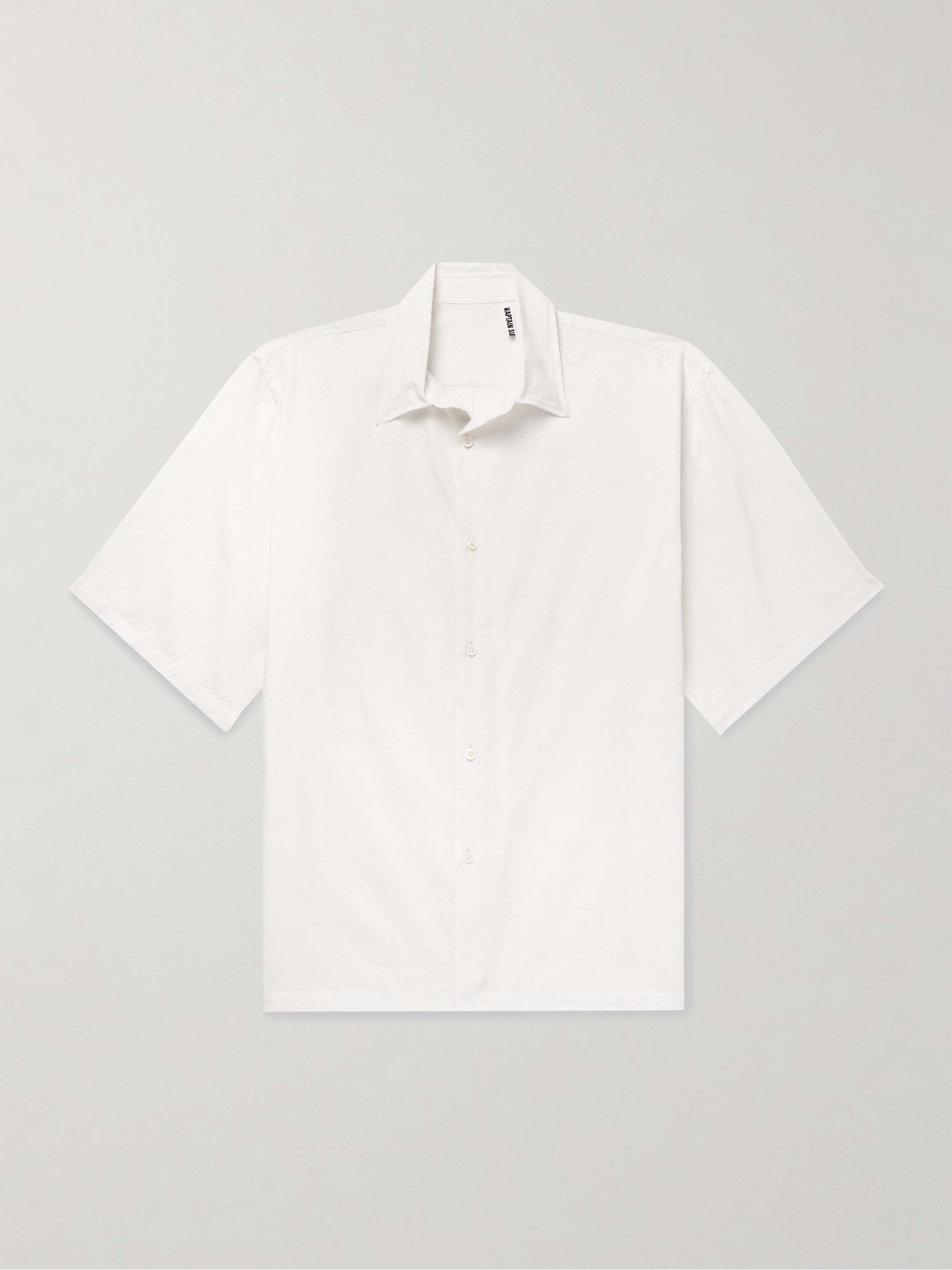 Cotton and Silk-Blend Twill Shirt view