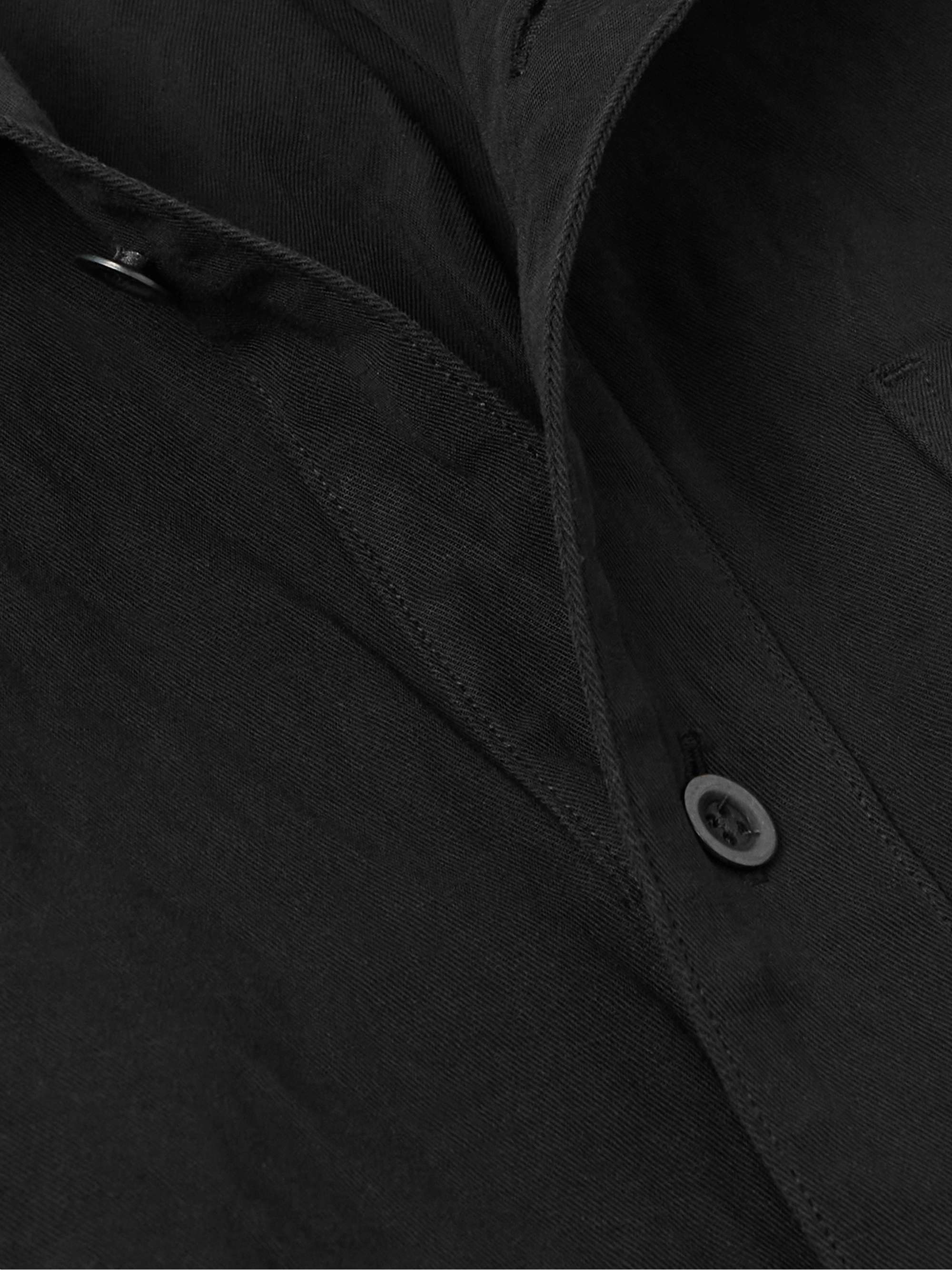 Cotton and Linen-Blend Twill Half-Placket Jacket view