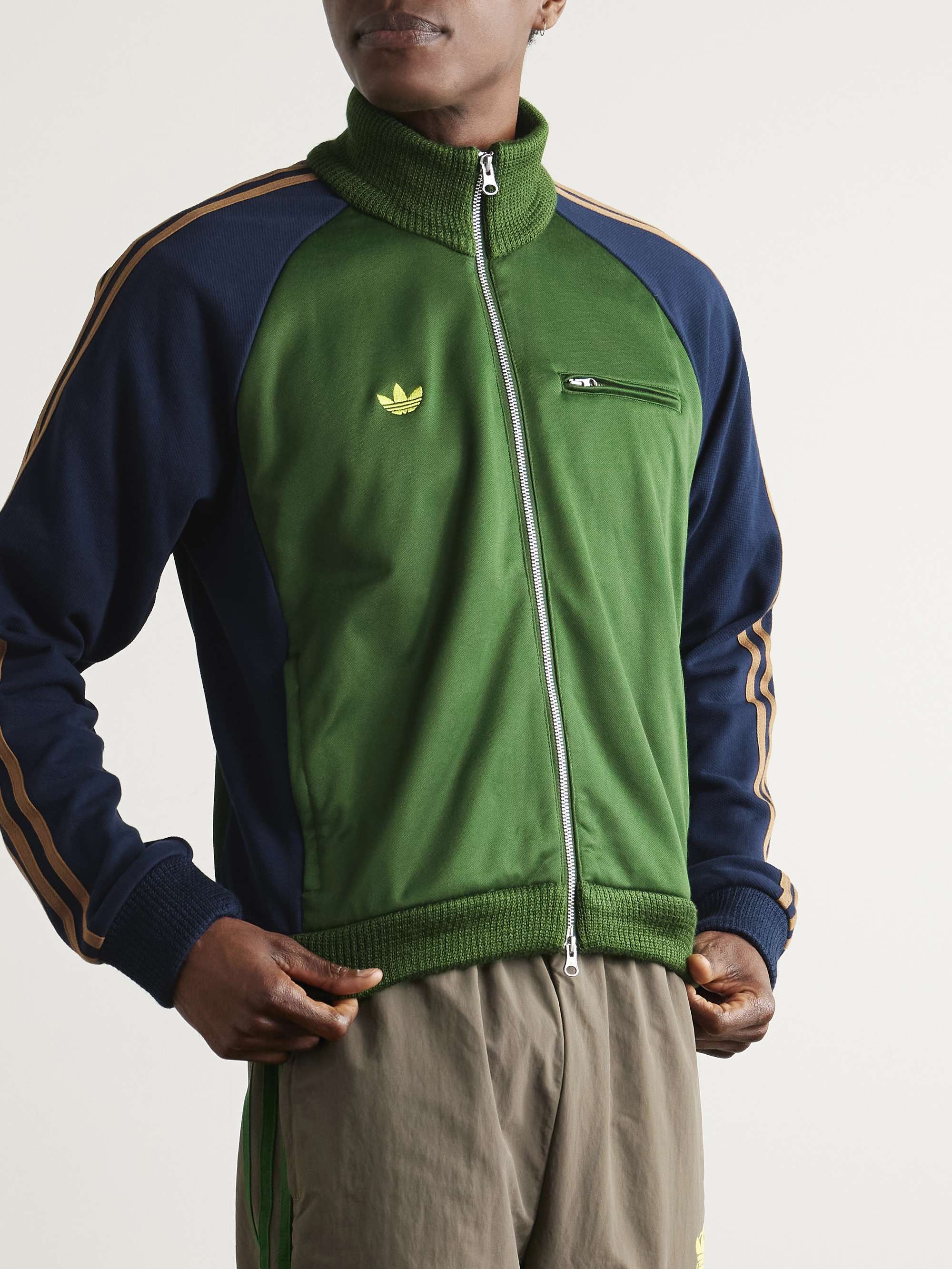 + Brain Dead Striped Printed Cotton-Blend Tech-Jersey Track Jacket view