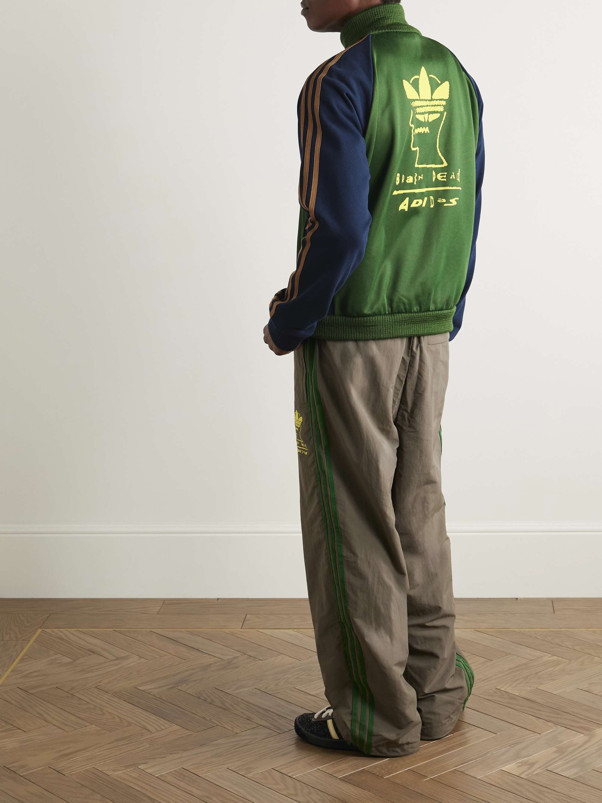 + Brain Dead Striped Printed Cotton-Blend Tech-Jersey Track Jacket view