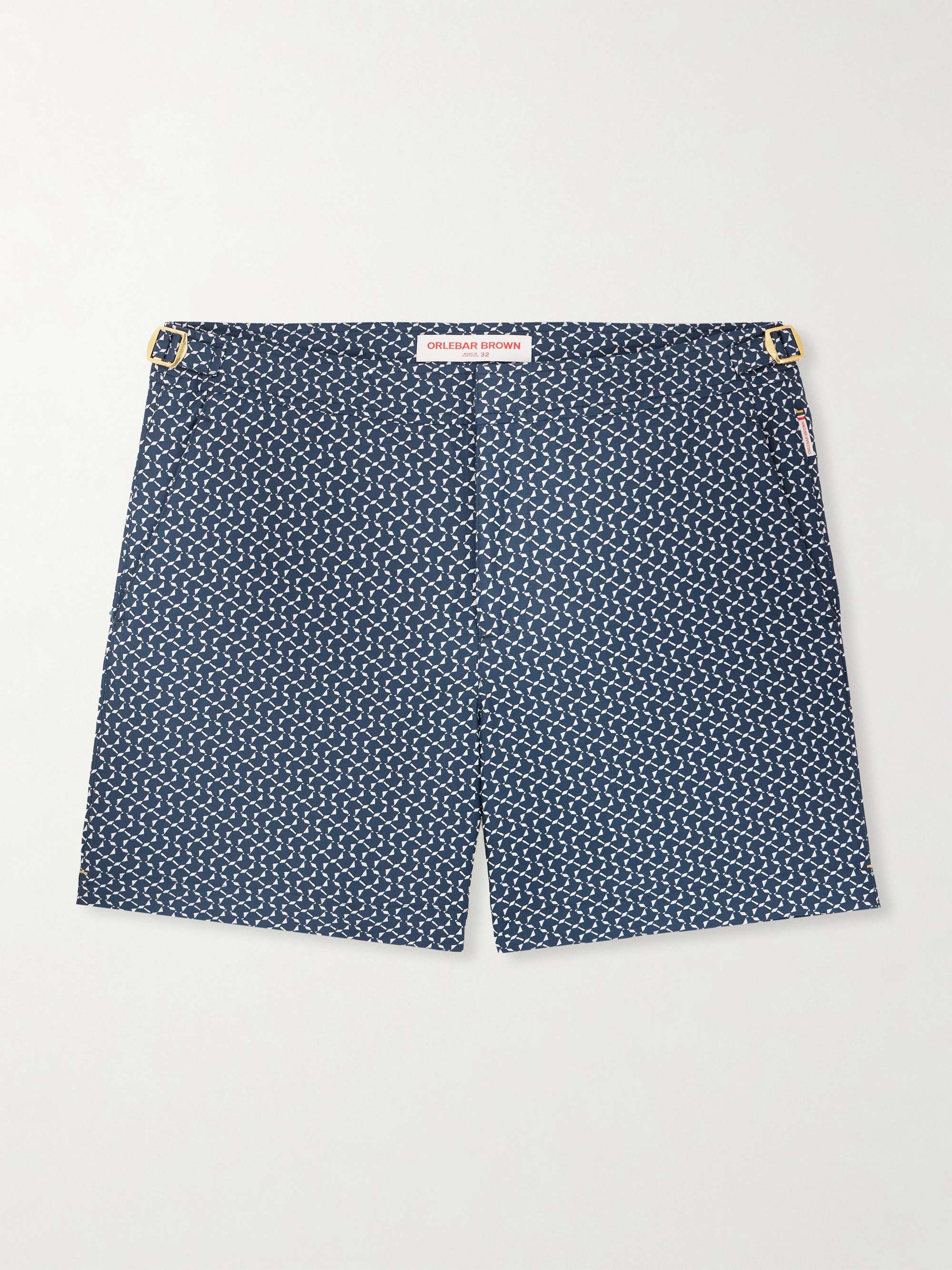 Bulldog Origami Slim-Fit Mid-Length Recycled-Jacquard Swim Shorts view
