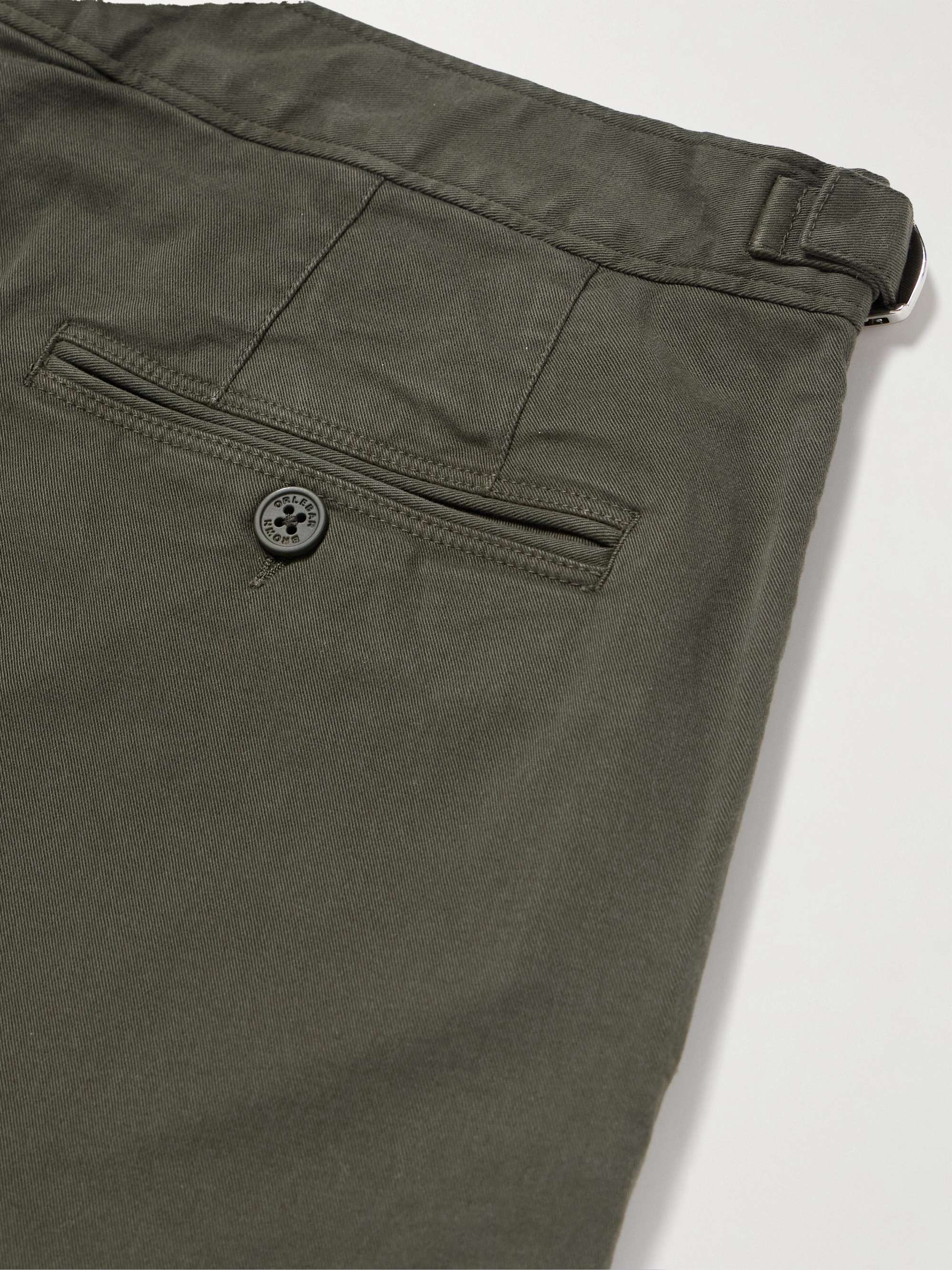 Fallon Straight-Leg Organic Cotton-Blend Twill Trousers view