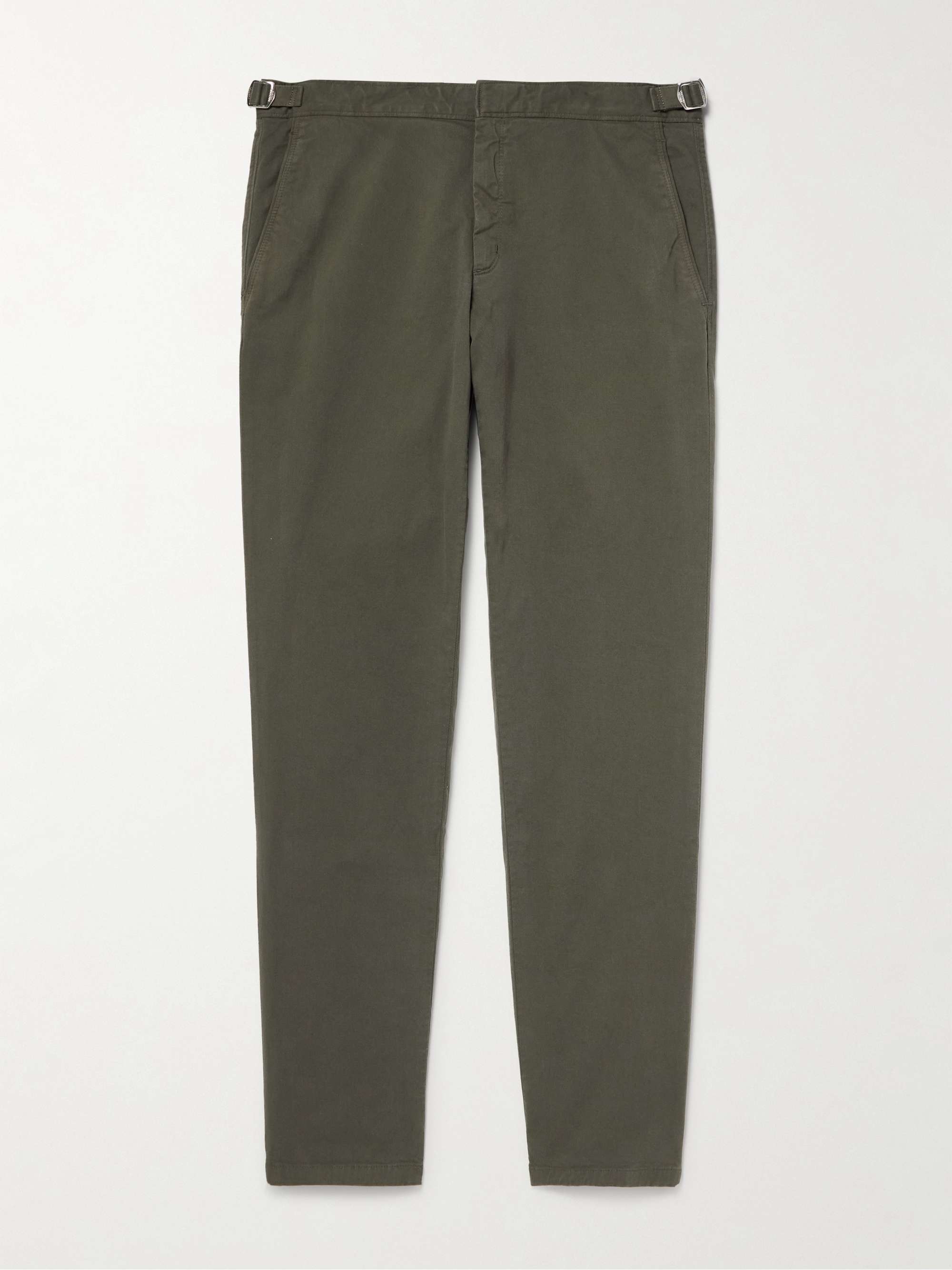 Fallon Straight-Leg Organic Cotton-Blend Twill Trousers view