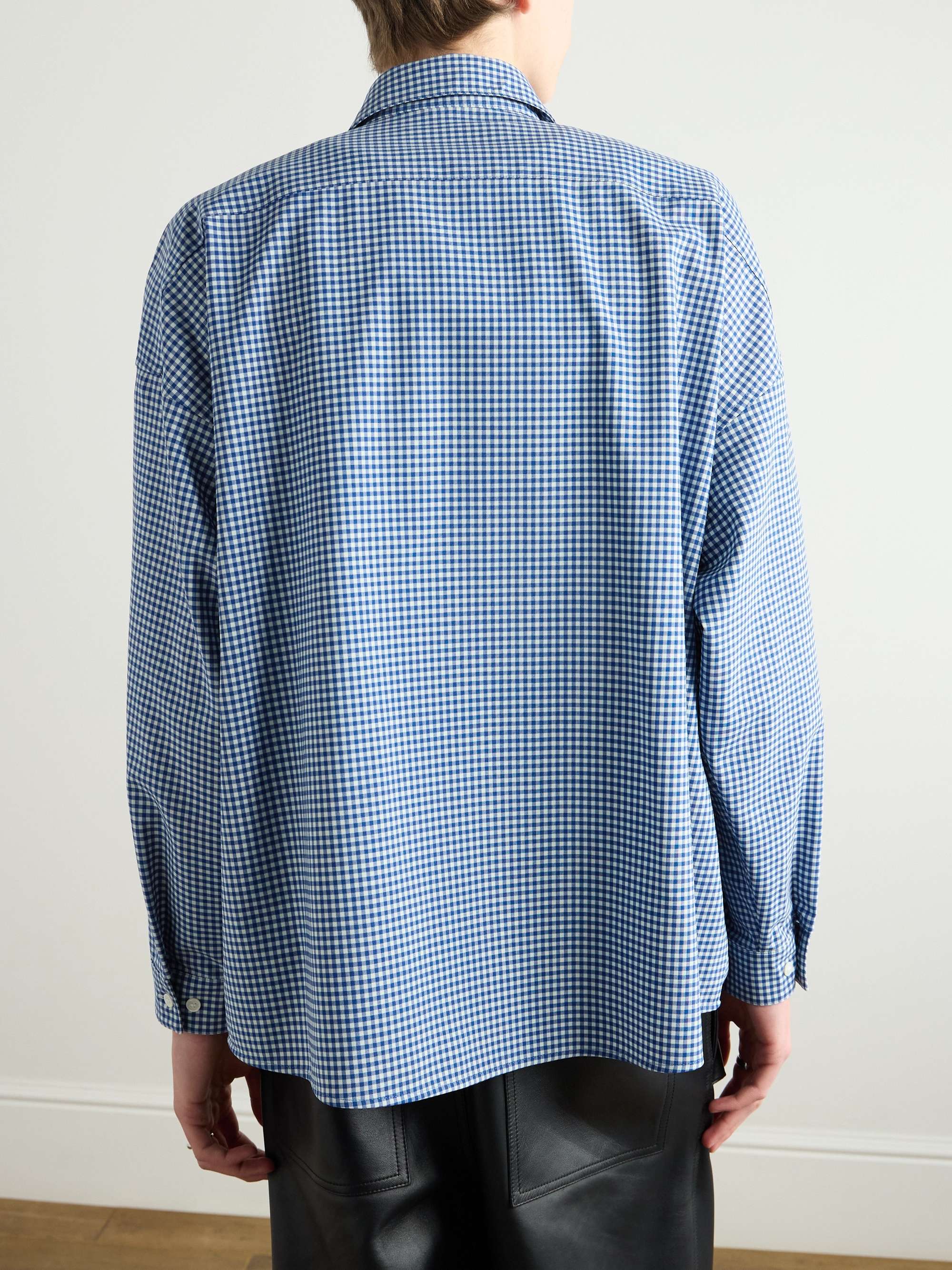 Embroidered Gingham Woven Shirt view