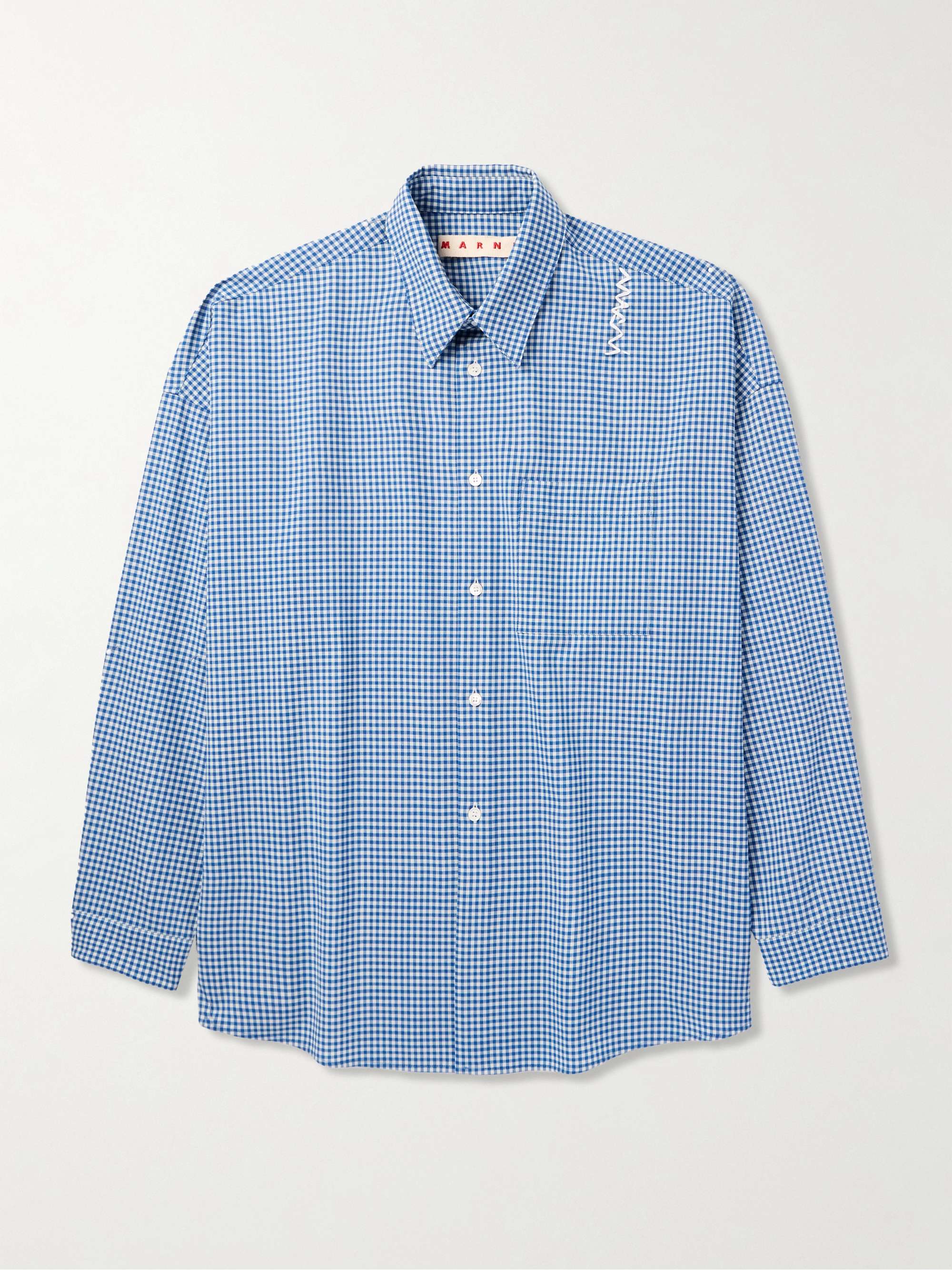 Embroidered Gingham Woven Shirt view
